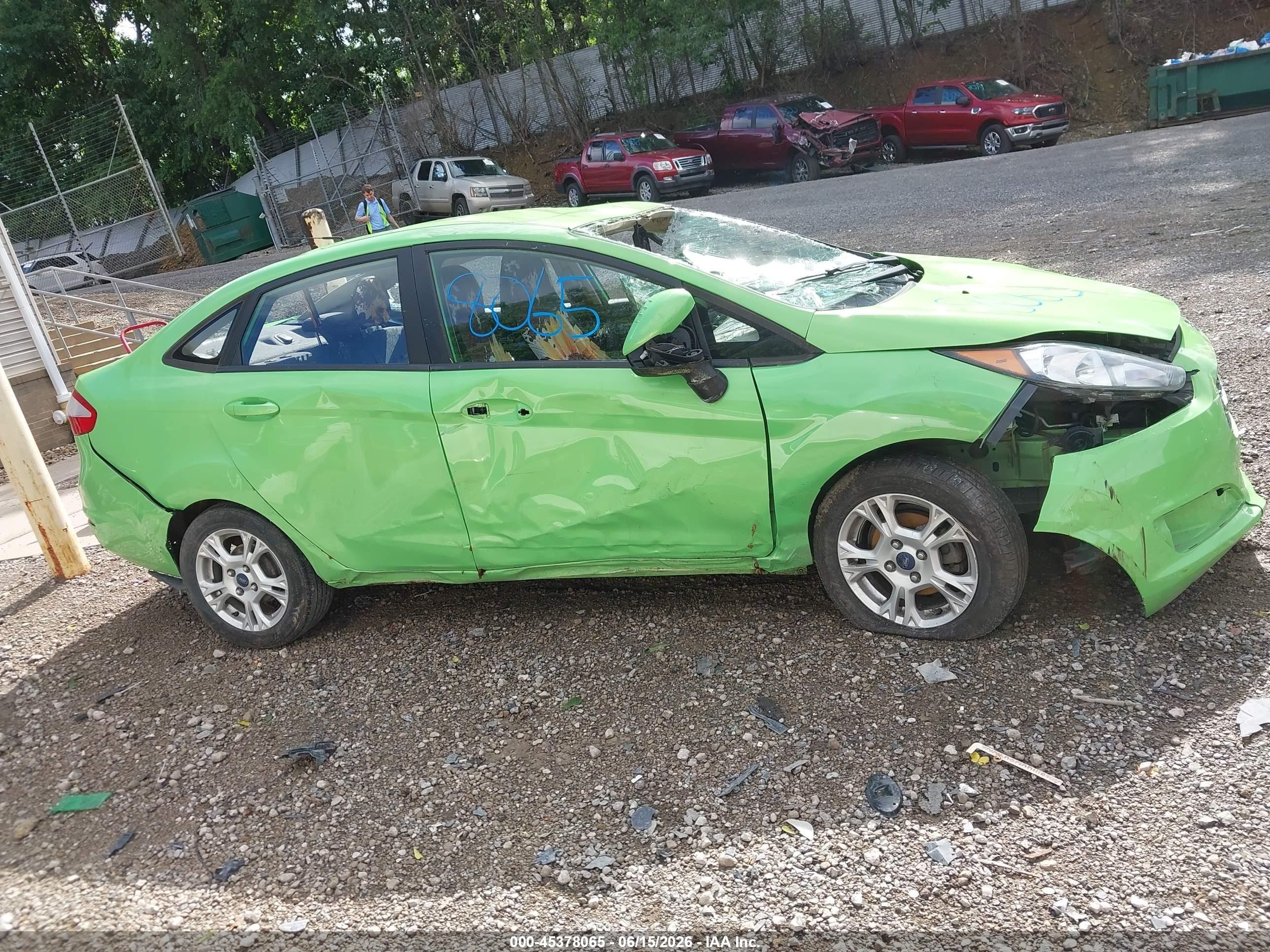 2014 Ford Fiesta Se Green vin: 3FADP4BJ0EM211607