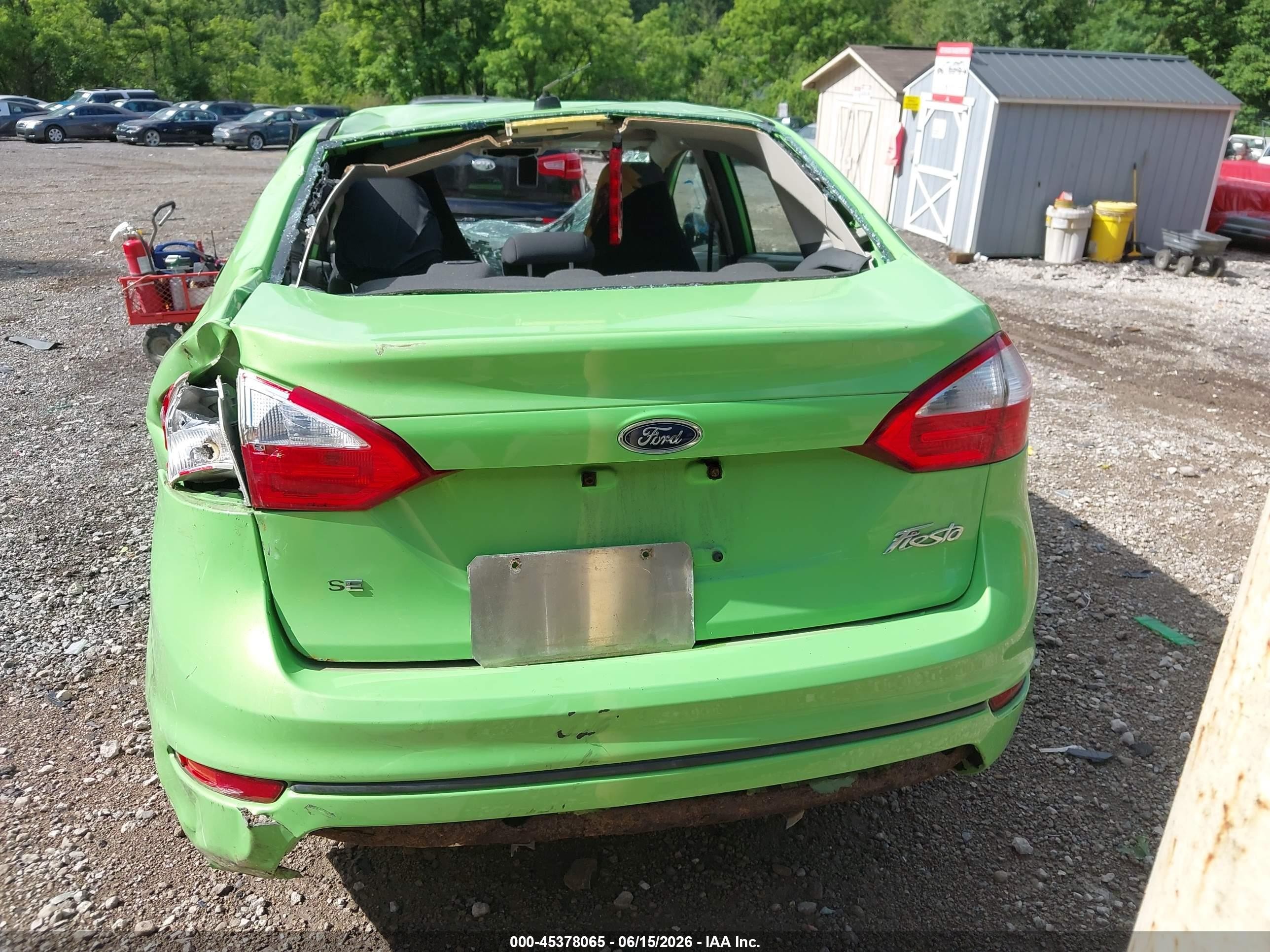 2014 Ford Fiesta Se Green vin: 3FADP4BJ0EM211607