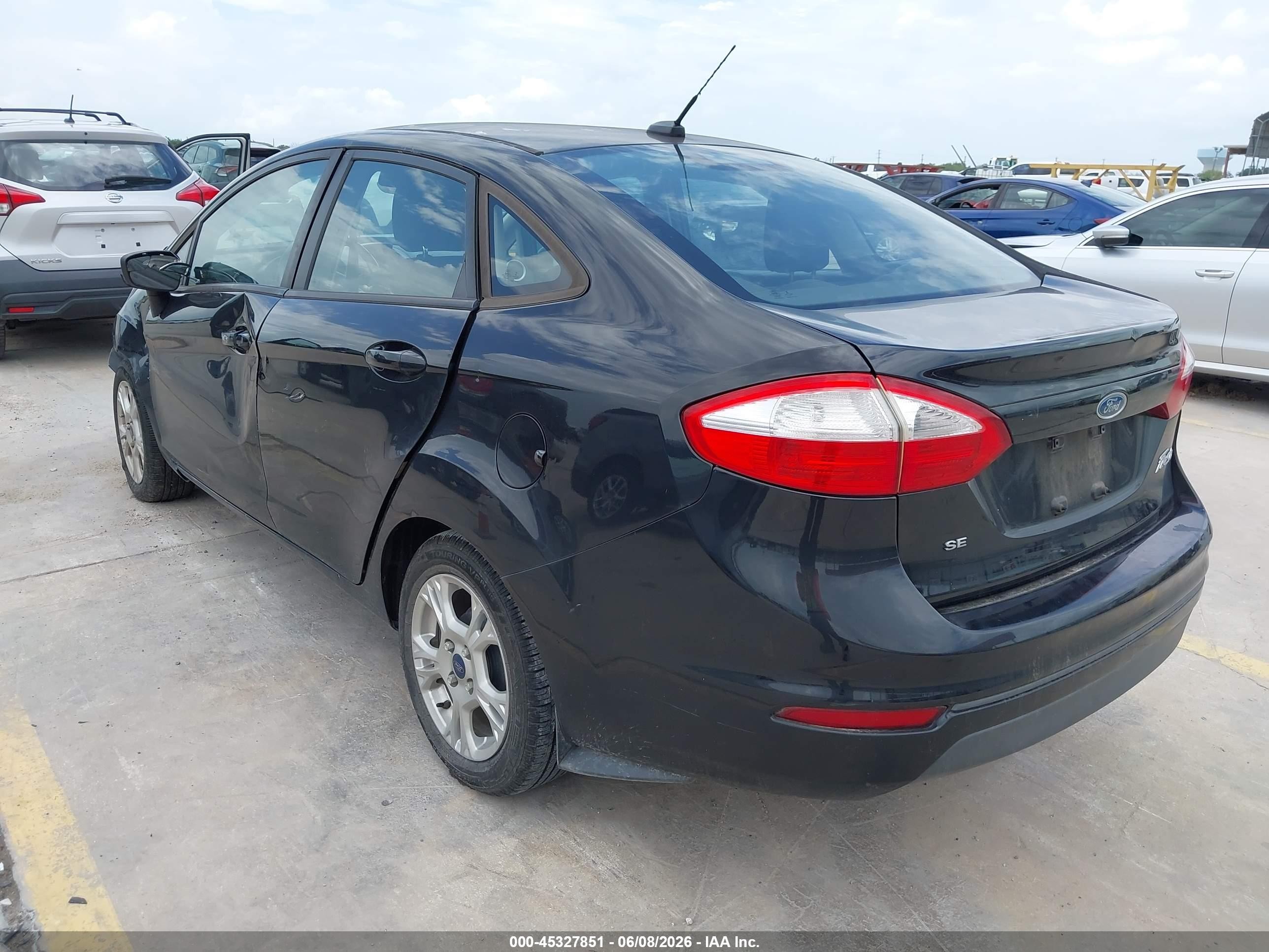 2014 Ford Fiesta Se Black vin: 3FADP4BJ0EM220453