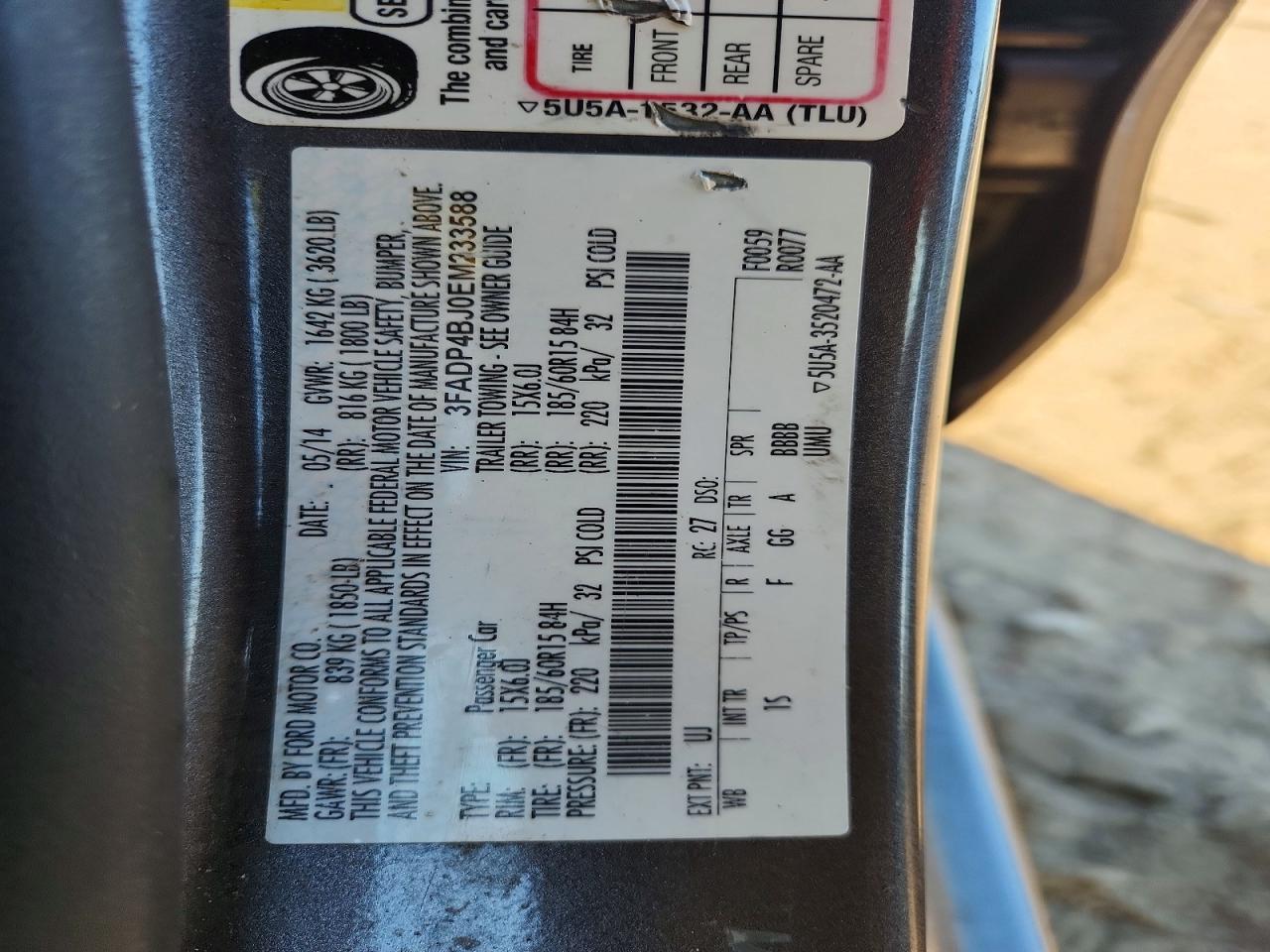 2014 Ford Fiesta Se Серый vin: 3FADP4BJ0EM233588
