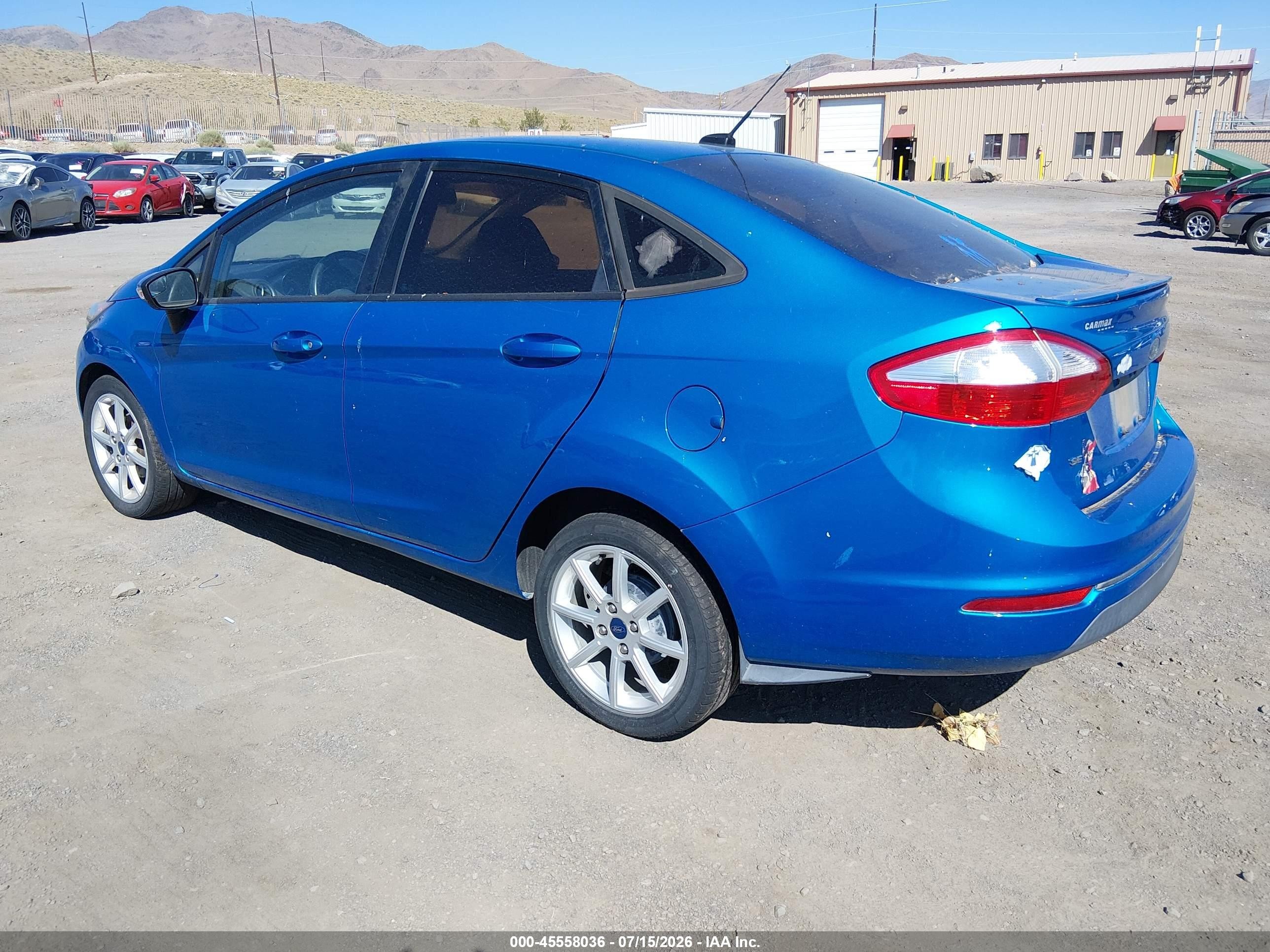 2015 Ford Fiesta Se Blue vin: 3FADP4BJ0FM115235