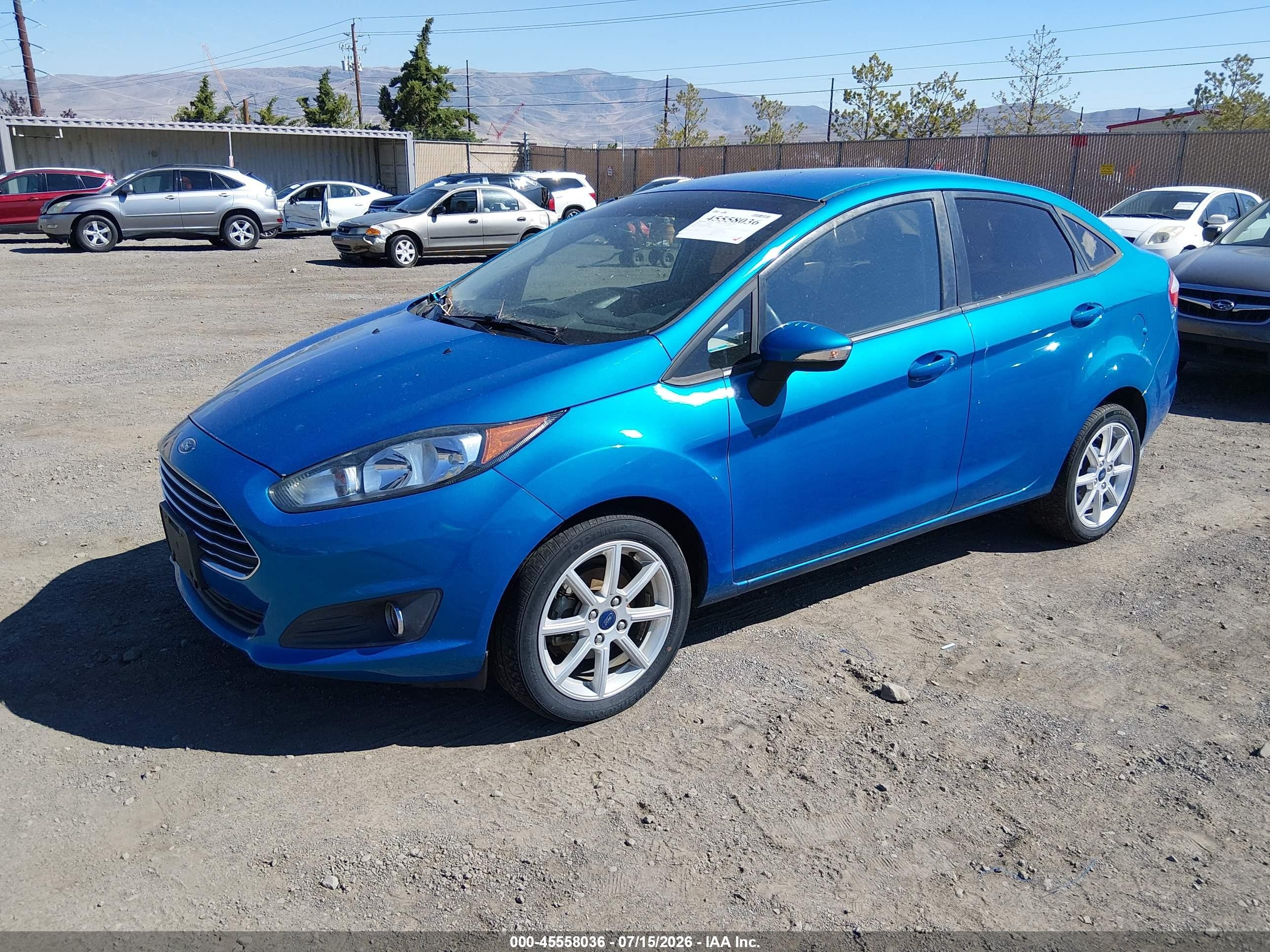 2015 Ford Fiesta Se Blue vin: 3FADP4BJ0FM115235