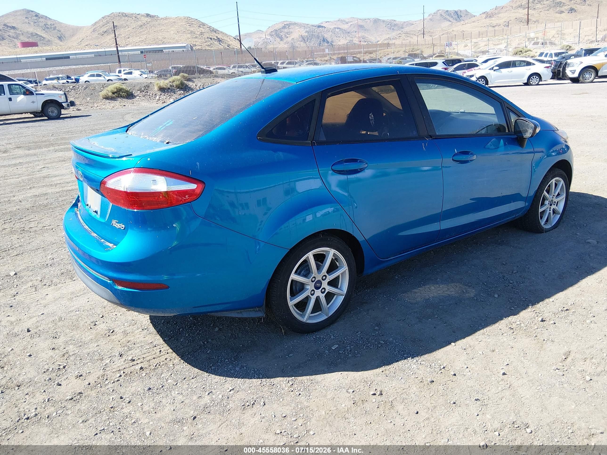2015 Ford Fiesta Se Blue vin: 3FADP4BJ0FM115235