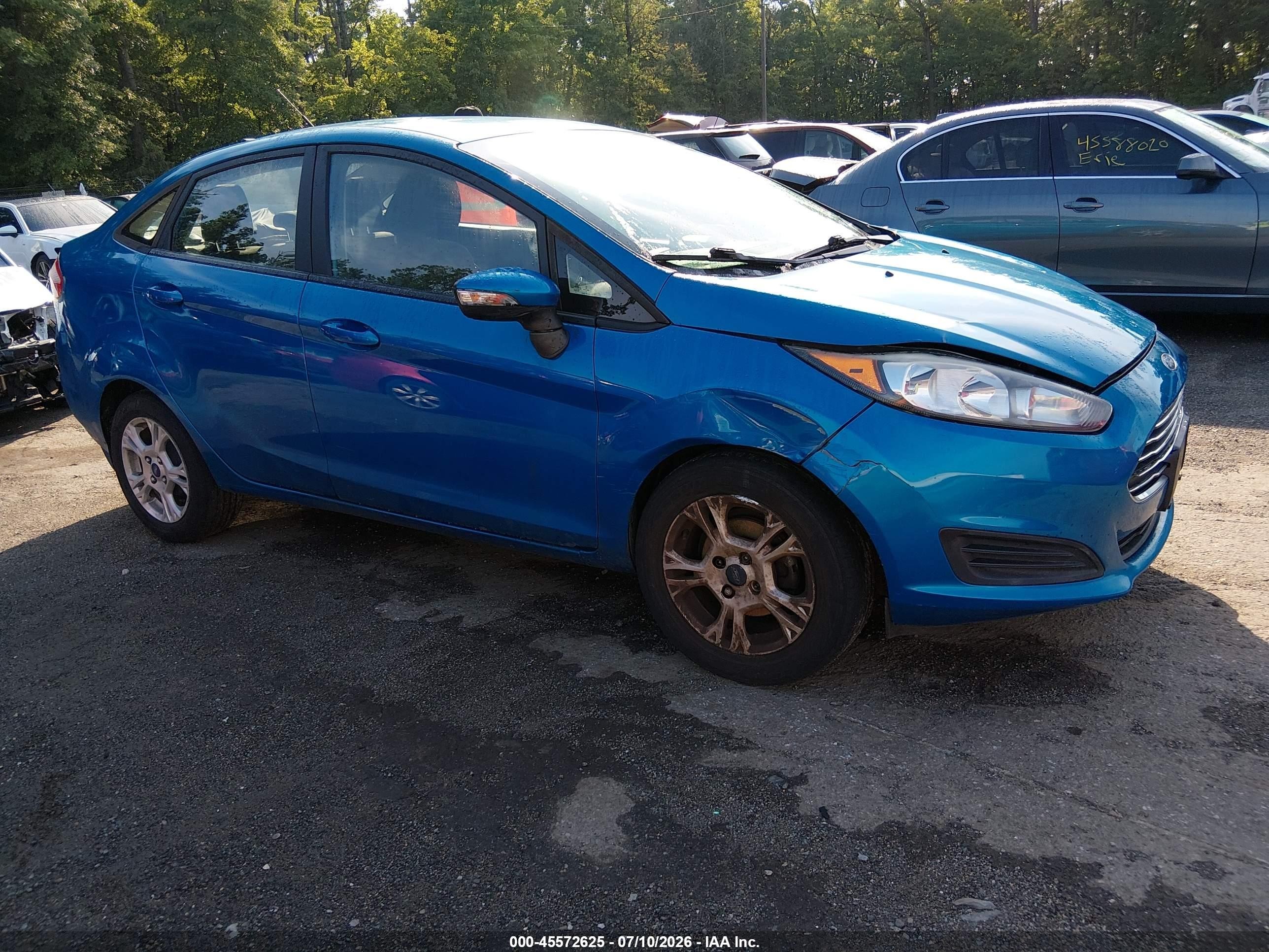 2015 Ford Fiesta Se Blue vin: 3FADP4BJ0FM219790