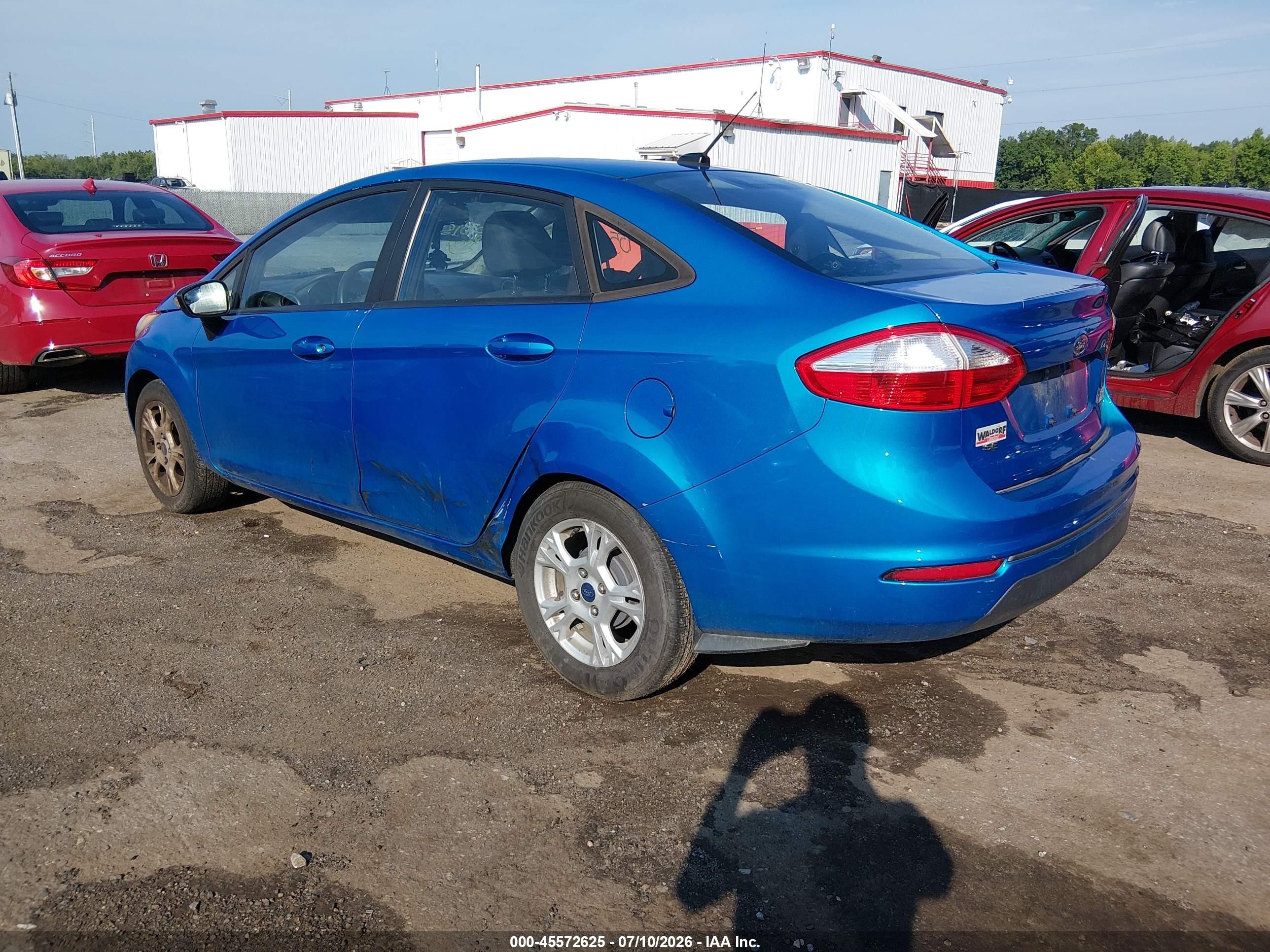 2015 Ford Fiesta Se Blue vin: 3FADP4BJ0FM219790