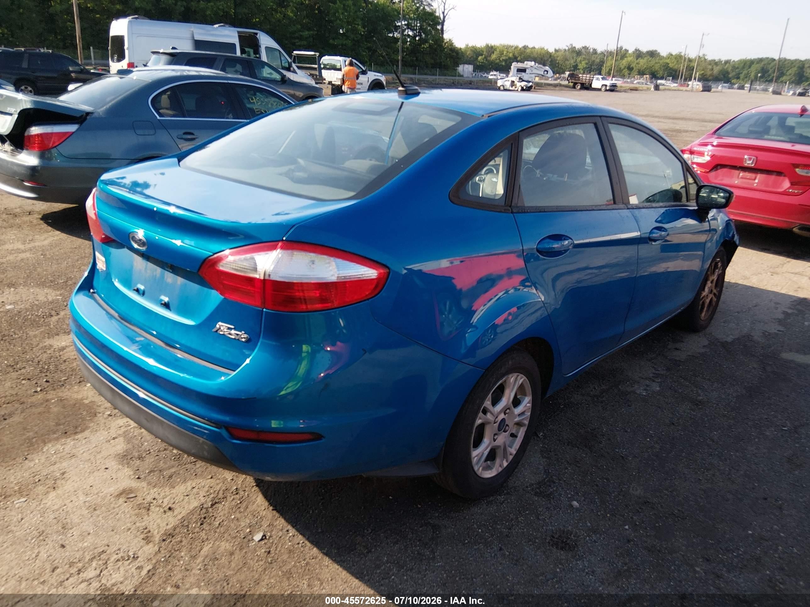 2015 Ford Fiesta Se Blue vin: 3FADP4BJ0FM219790