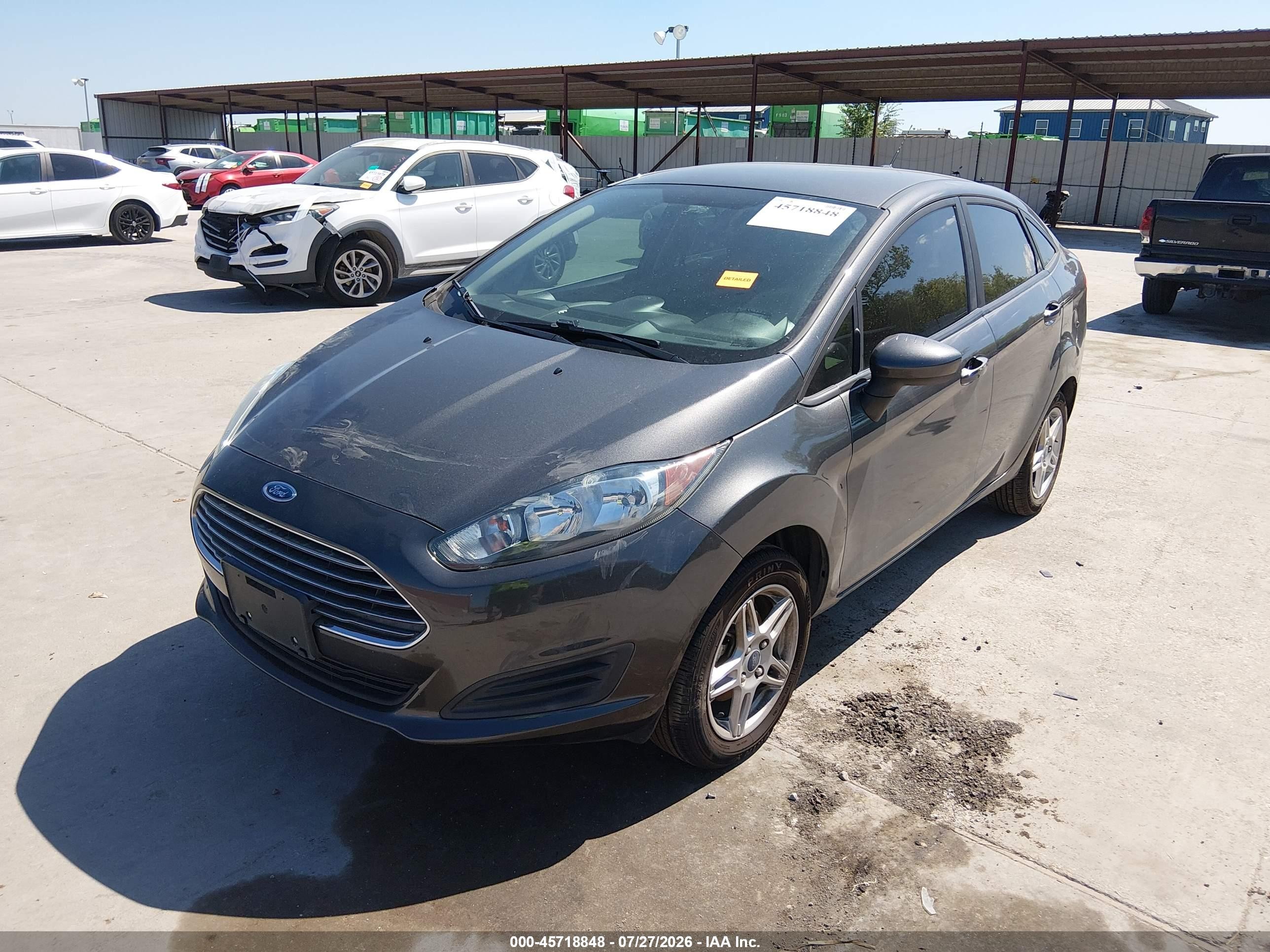 2019 Ford Fiesta Se Gray vin: 3FADP4BJ0KM157981