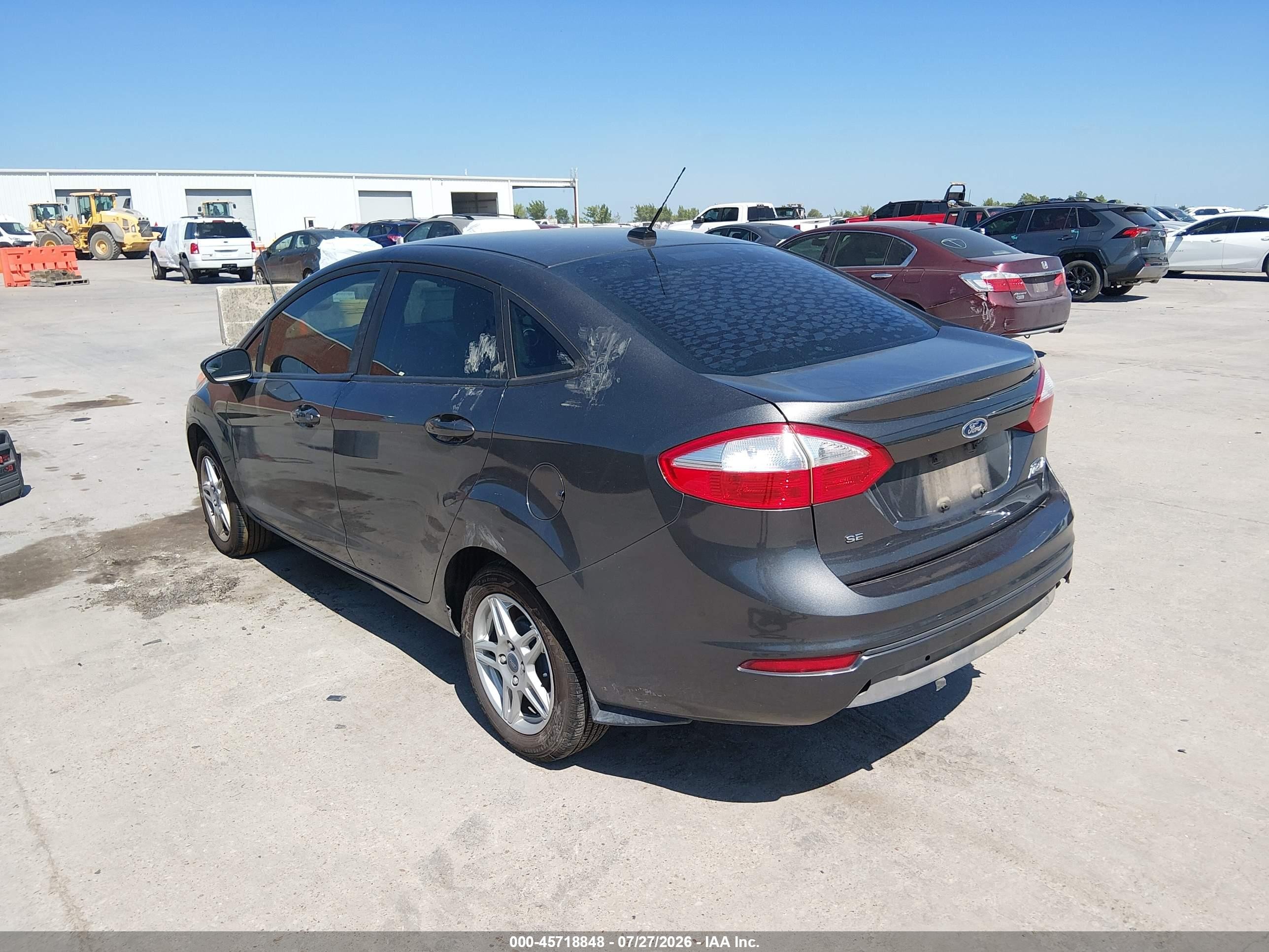 2019 Ford Fiesta Se Gray vin: 3FADP4BJ0KM157981