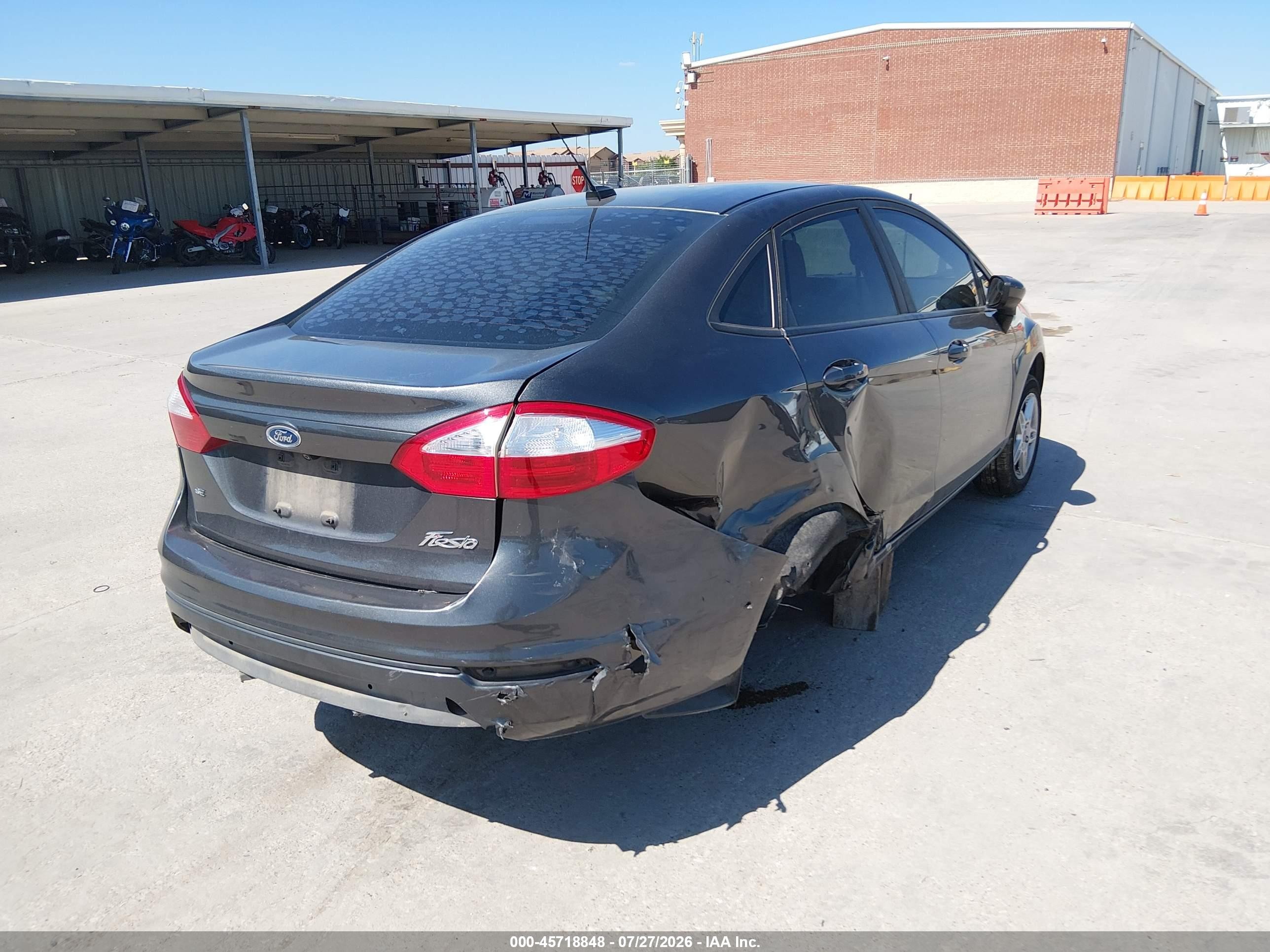2019 Ford Fiesta Se Gray vin: 3FADP4BJ0KM157981