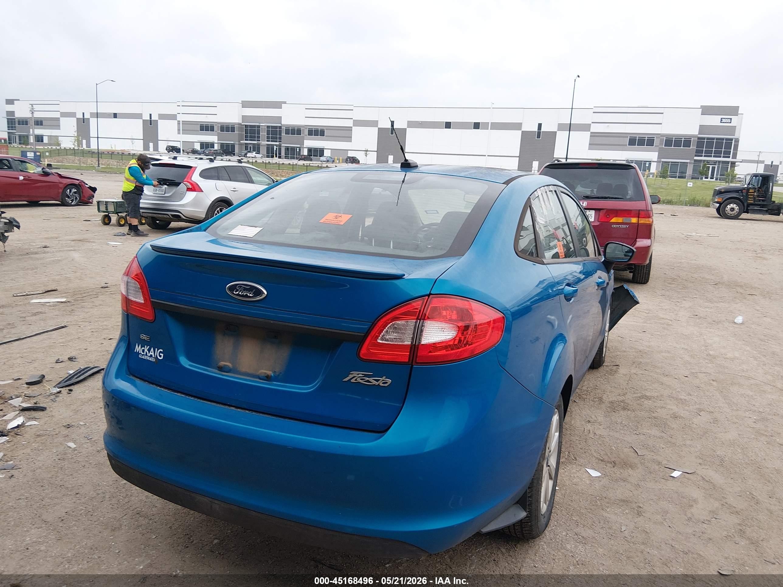 2012 Ford Fiesta Se Blue vin: 3FADP4BJ1CM199044