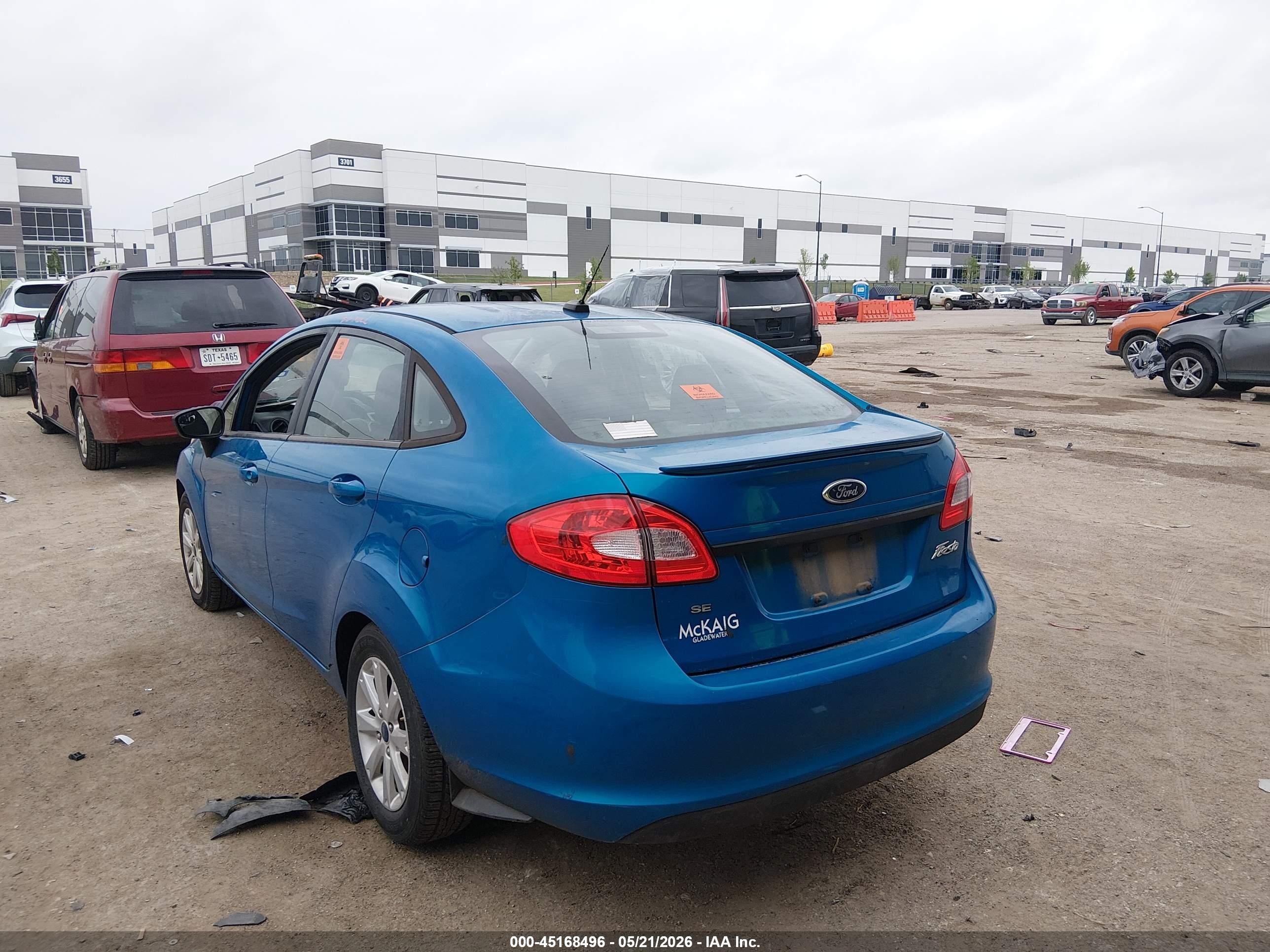 2012 Ford Fiesta Se Blue vin: 3FADP4BJ1CM199044