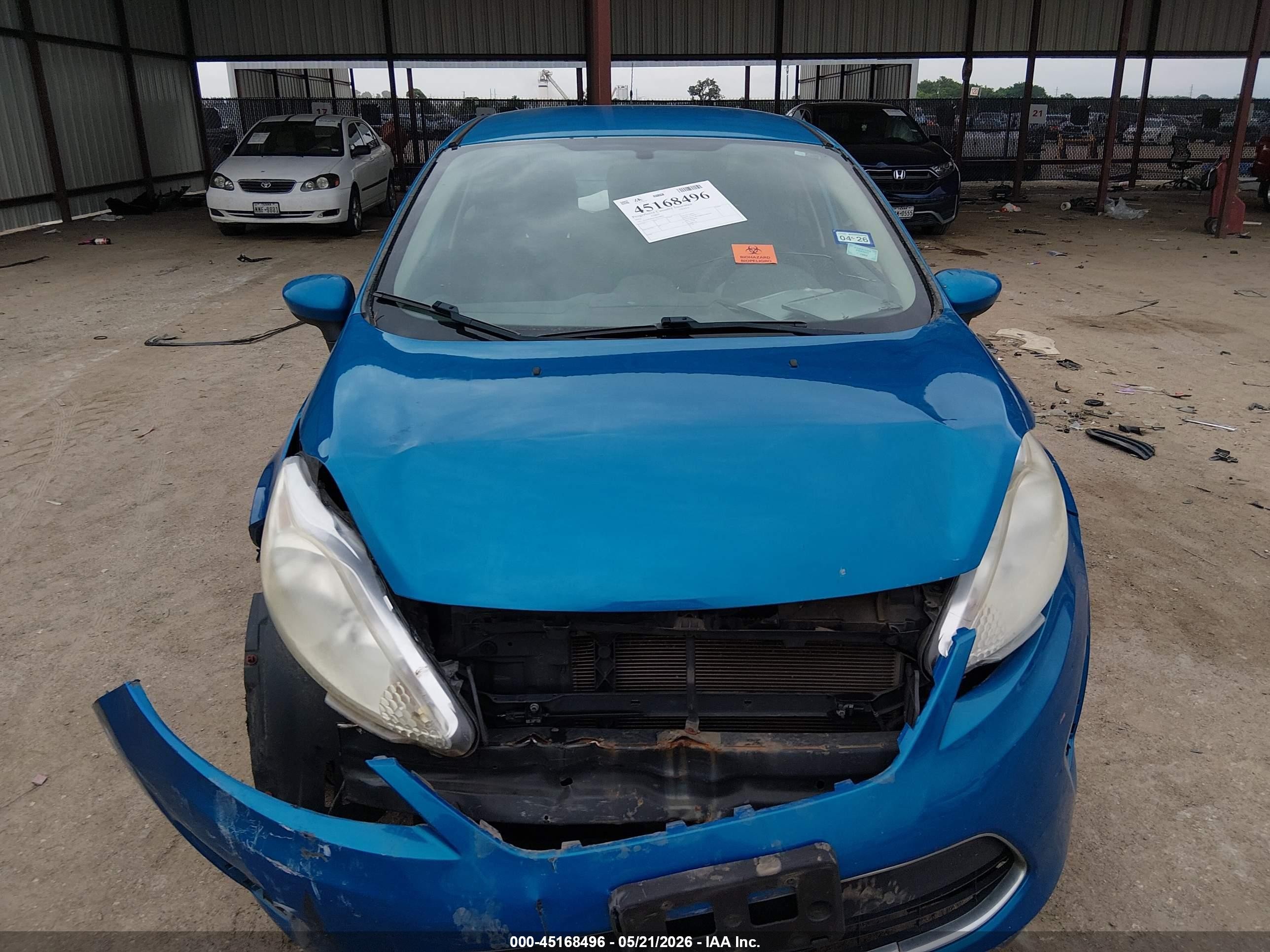 2012 Ford Fiesta Se Blue vin: 3FADP4BJ1CM199044