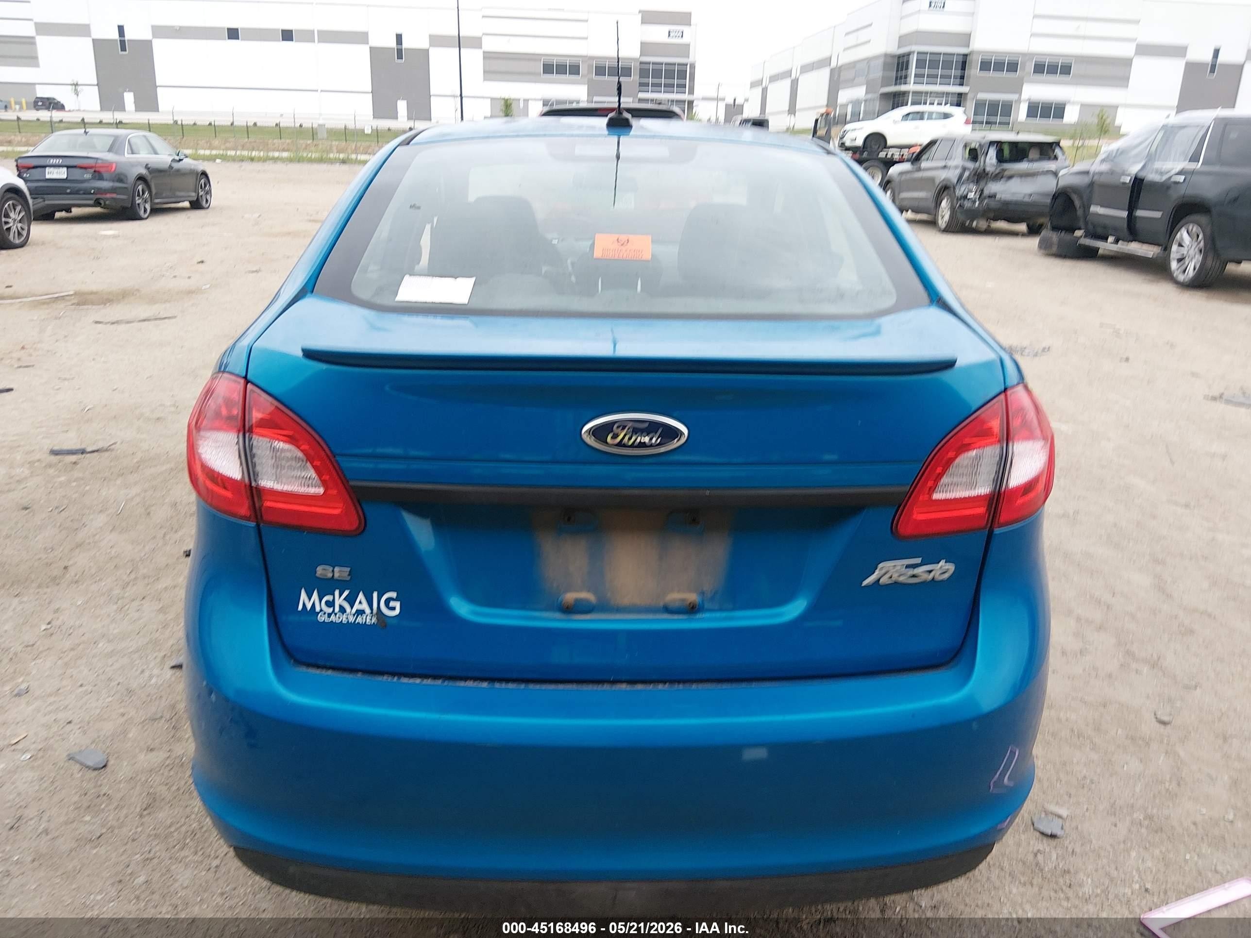 2012 Ford Fiesta Se Blue vin: 3FADP4BJ1CM199044