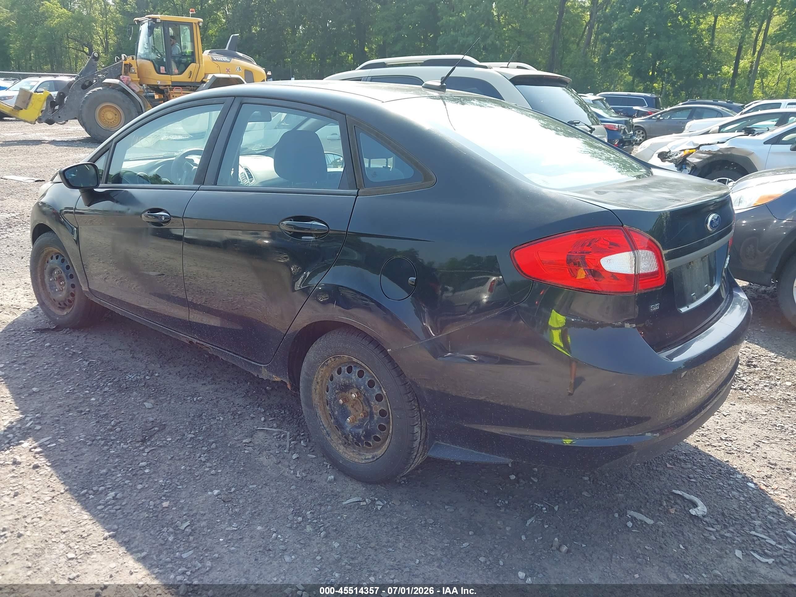 2013 Ford Fiesta Se Black vin: 3FADP4BJ1DM191074
