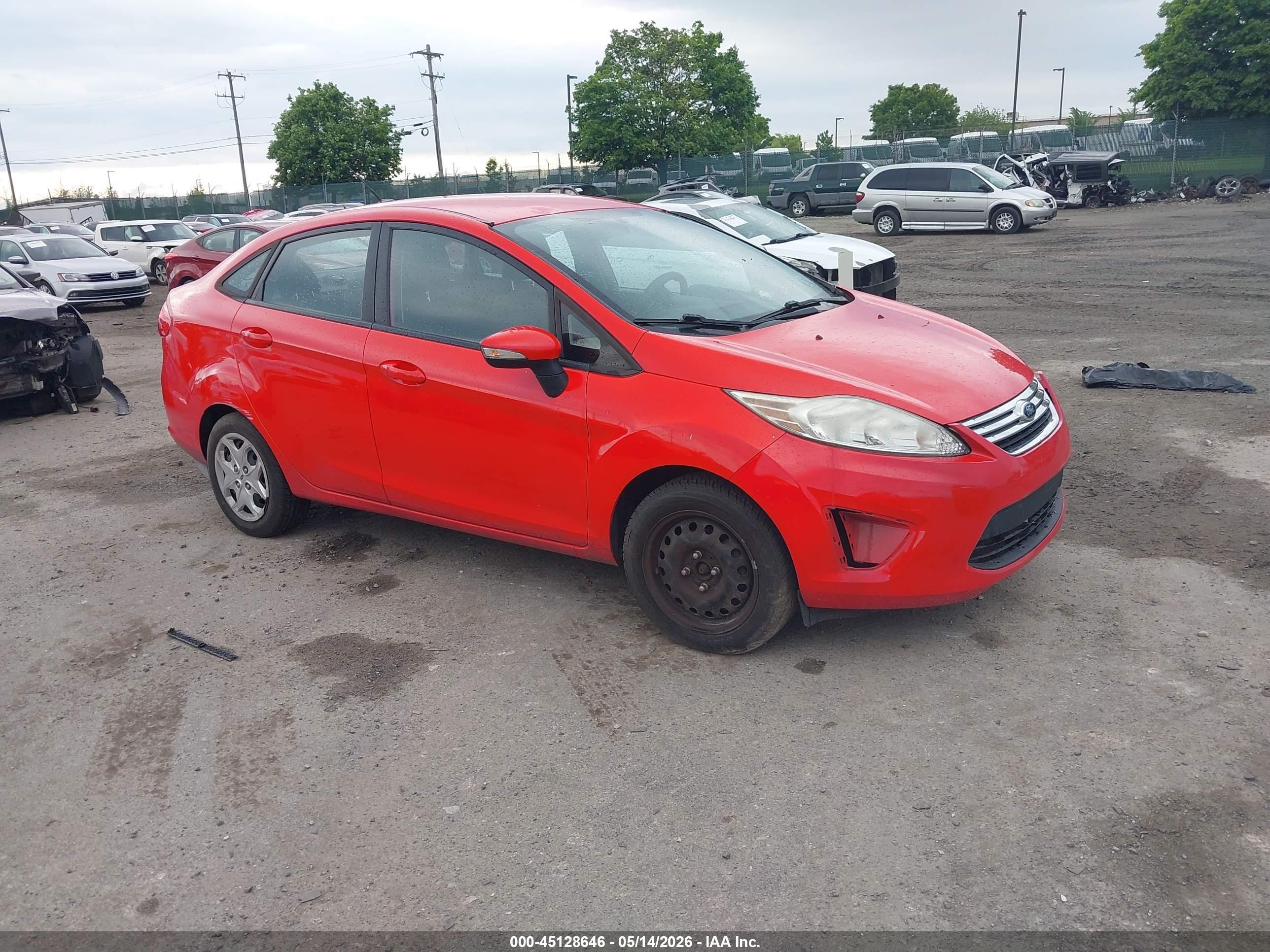 2013 Ford Fiesta Se Red vin: 3FADP4BJ1DM191415