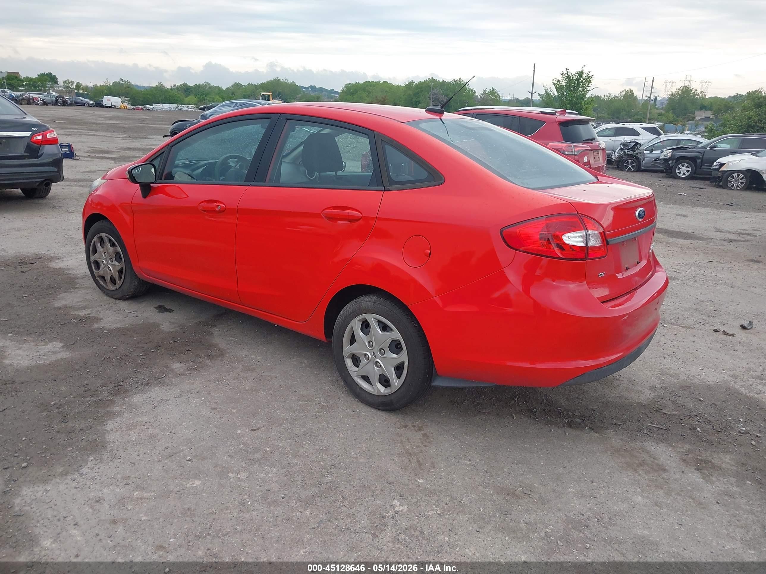 2013 Ford Fiesta Se Red vin: 3FADP4BJ1DM191415