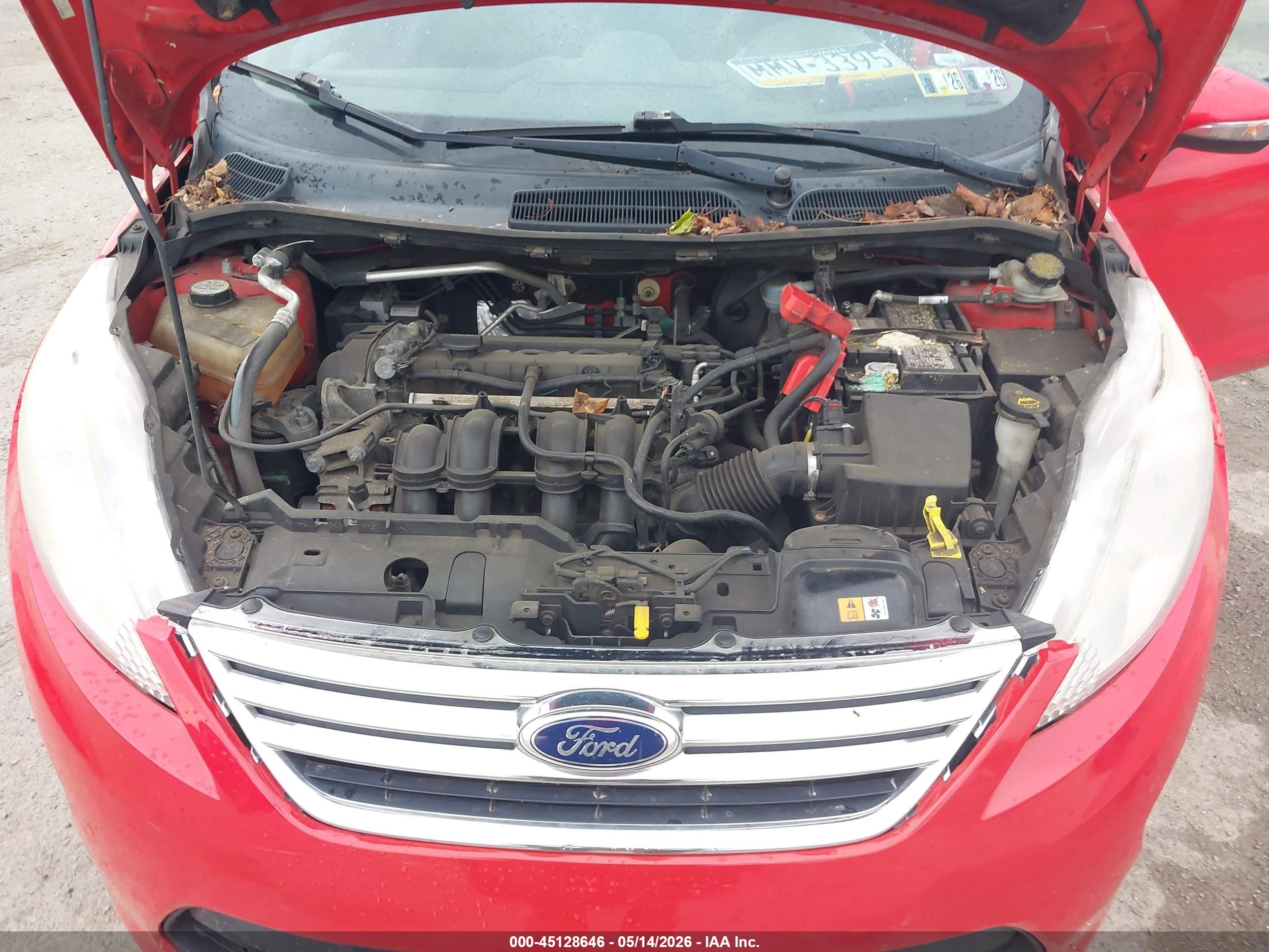2013 Ford Fiesta Se Red vin: 3FADP4BJ1DM191415