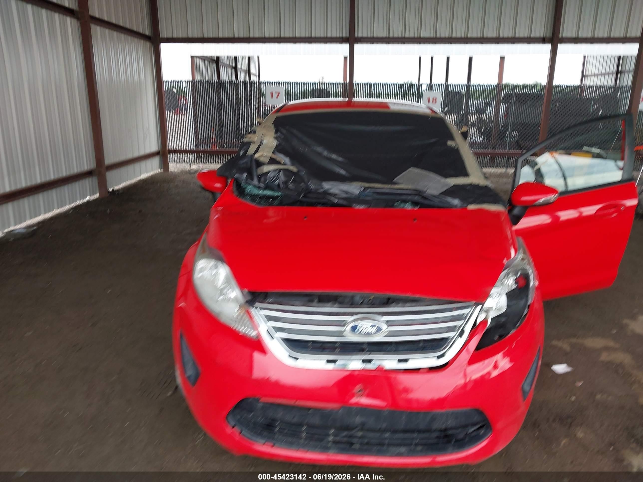 2013 Ford Fiesta Se Red vin: 3FADP4BJ1DM194217