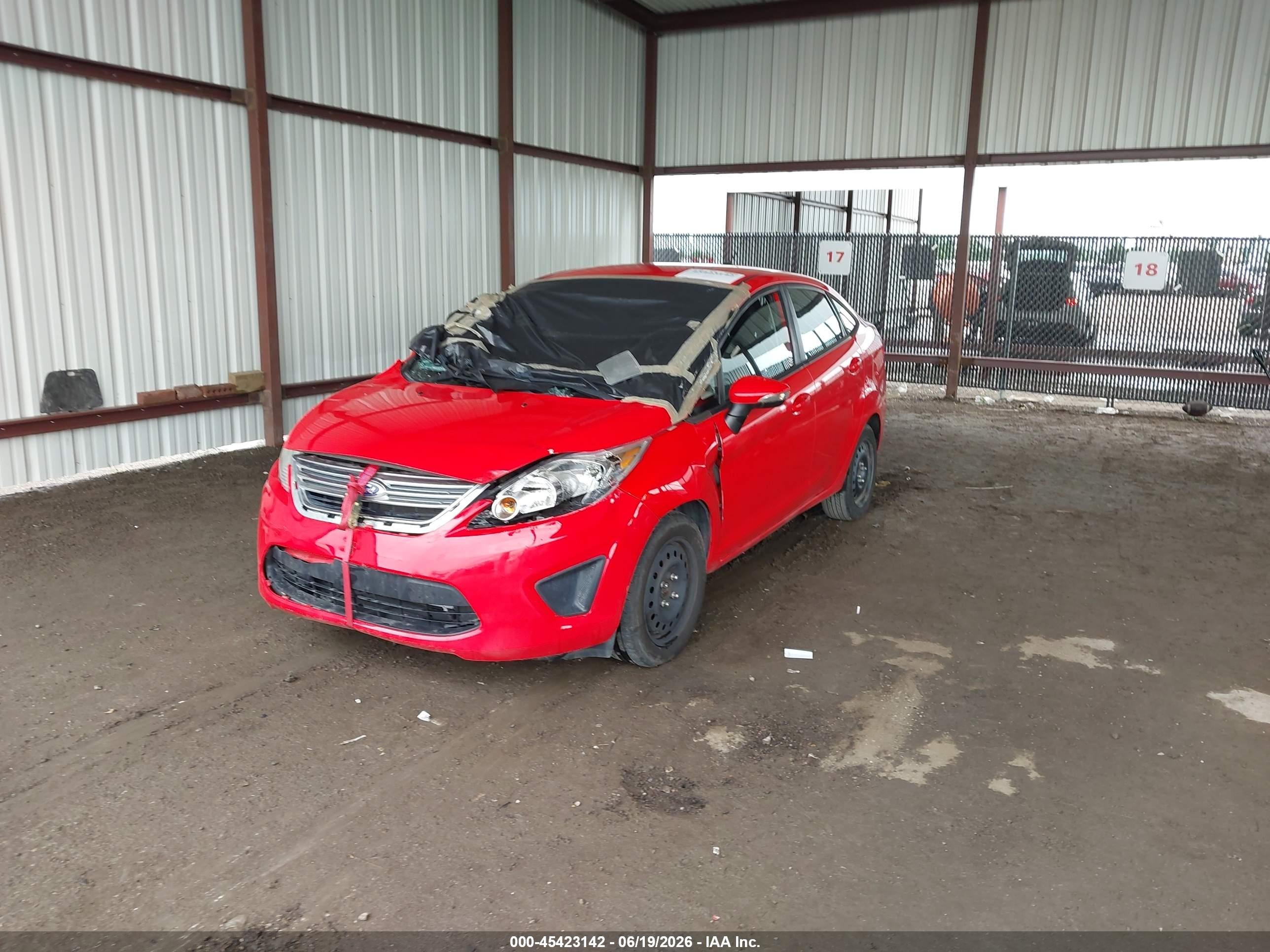 2013 Ford Fiesta Se Red vin: 3FADP4BJ1DM194217