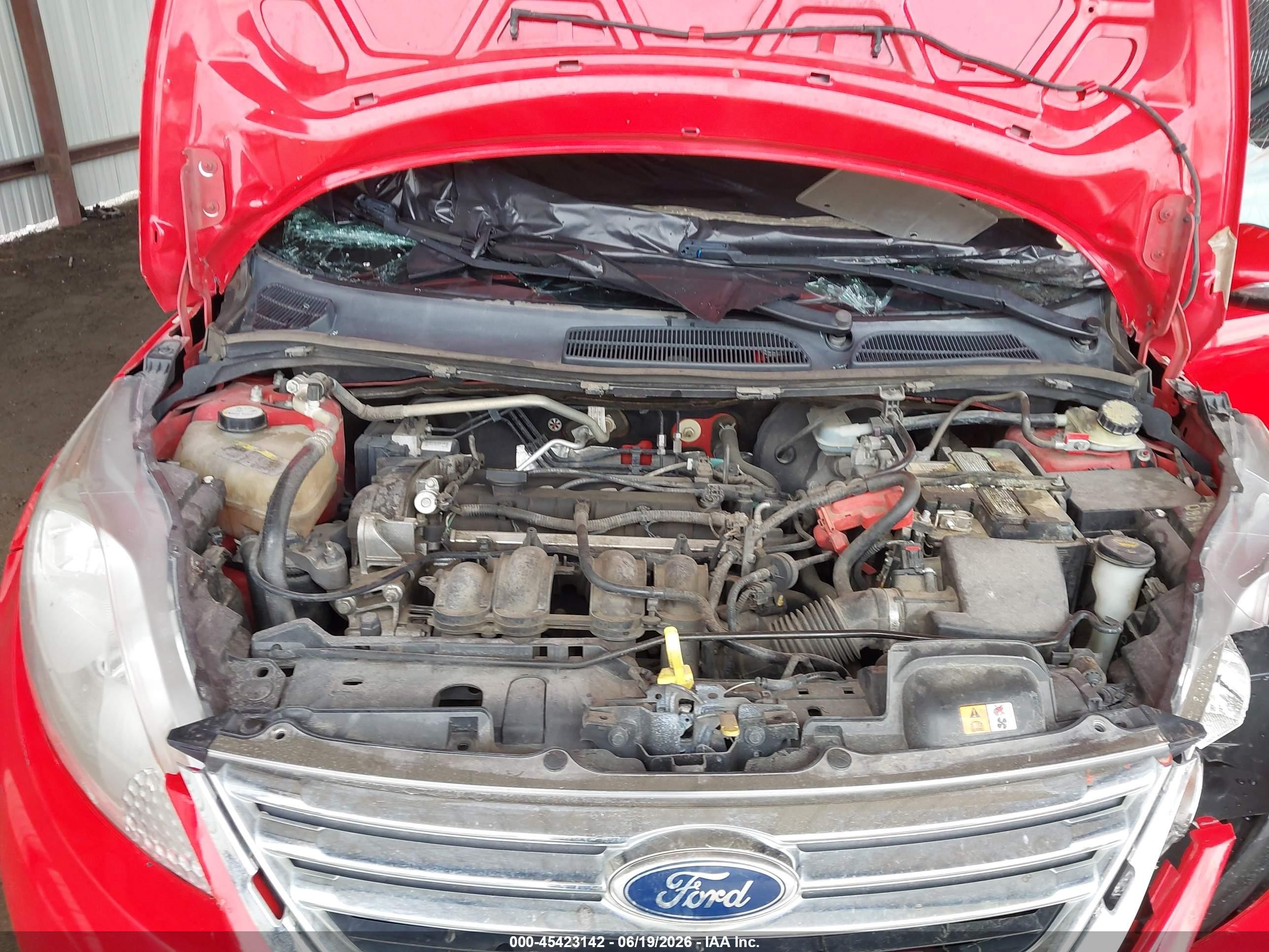 2013 Ford Fiesta Se Red vin: 3FADP4BJ1DM194217