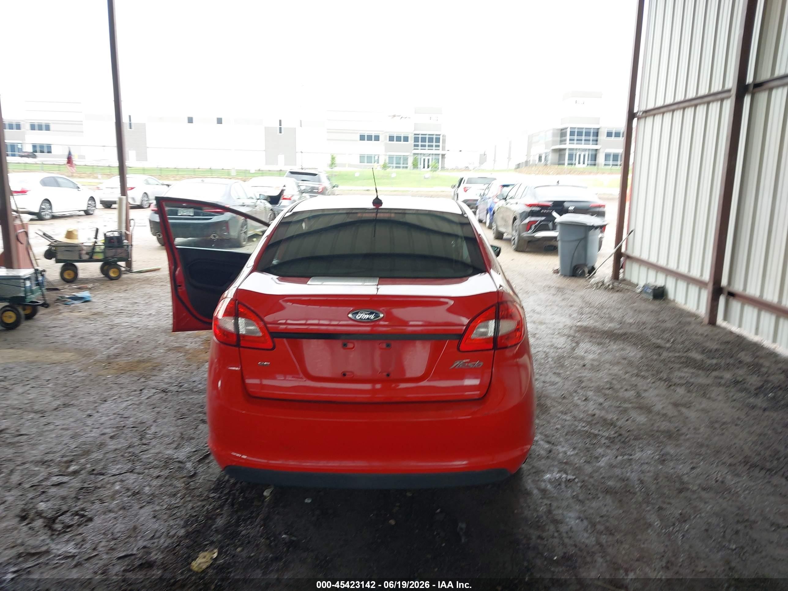 2013 Ford Fiesta Se Red vin: 3FADP4BJ1DM194217