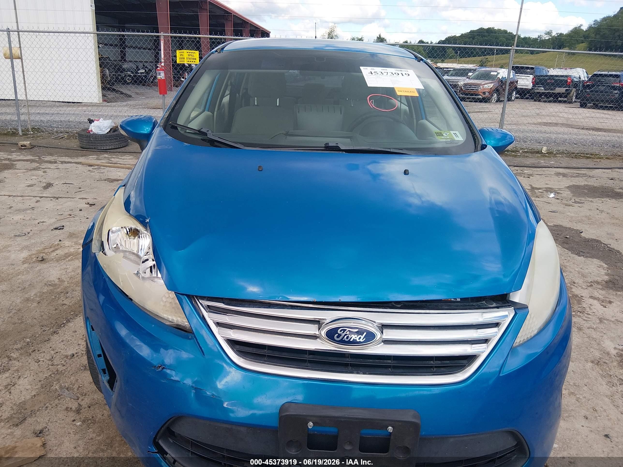 2013 Ford Fiesta Se Blue vin: 3FADP4BJ1DM199482