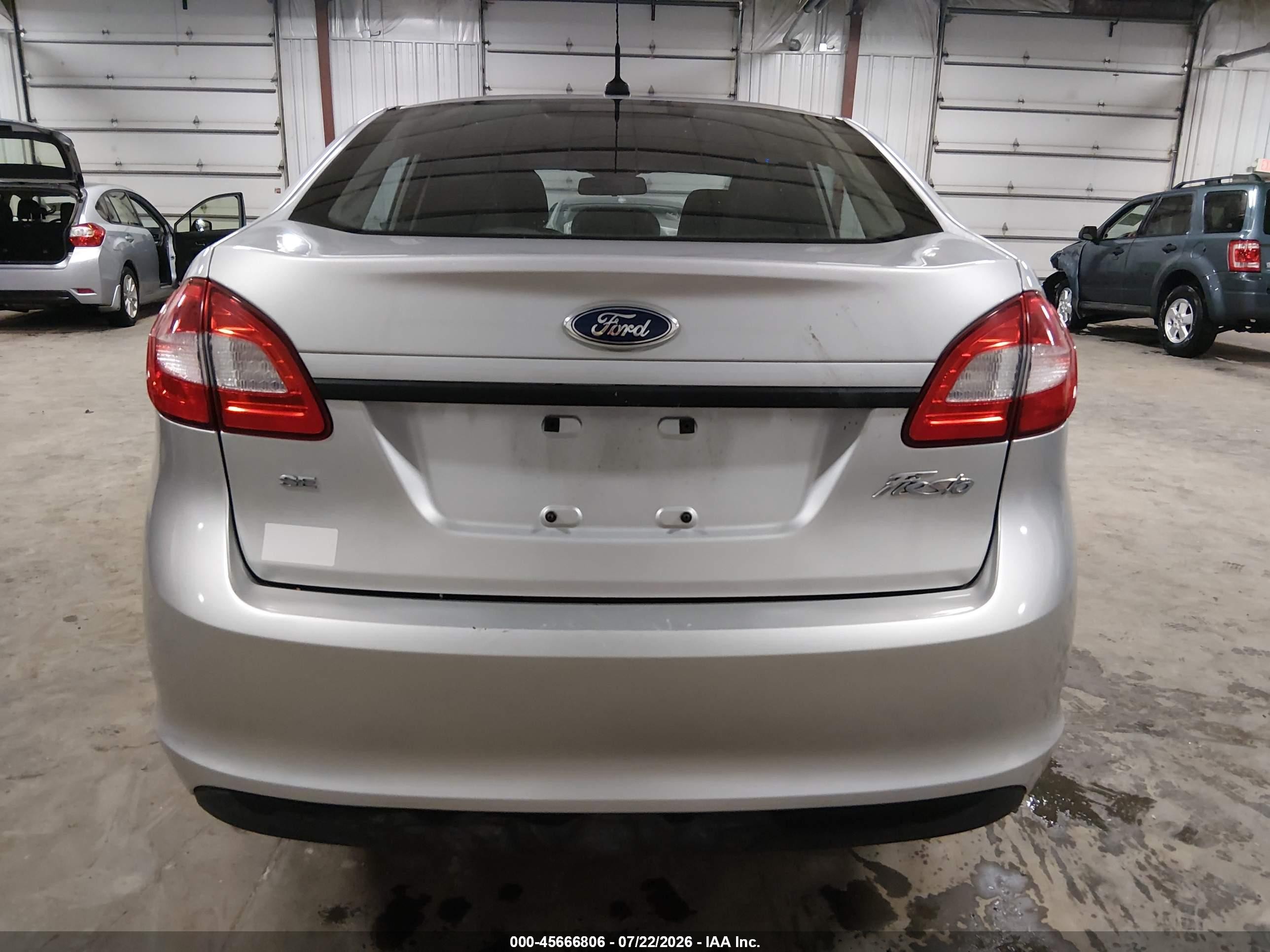 2013 Ford Fiesta Se Silver vin: 3FADP4BJ1DM205863