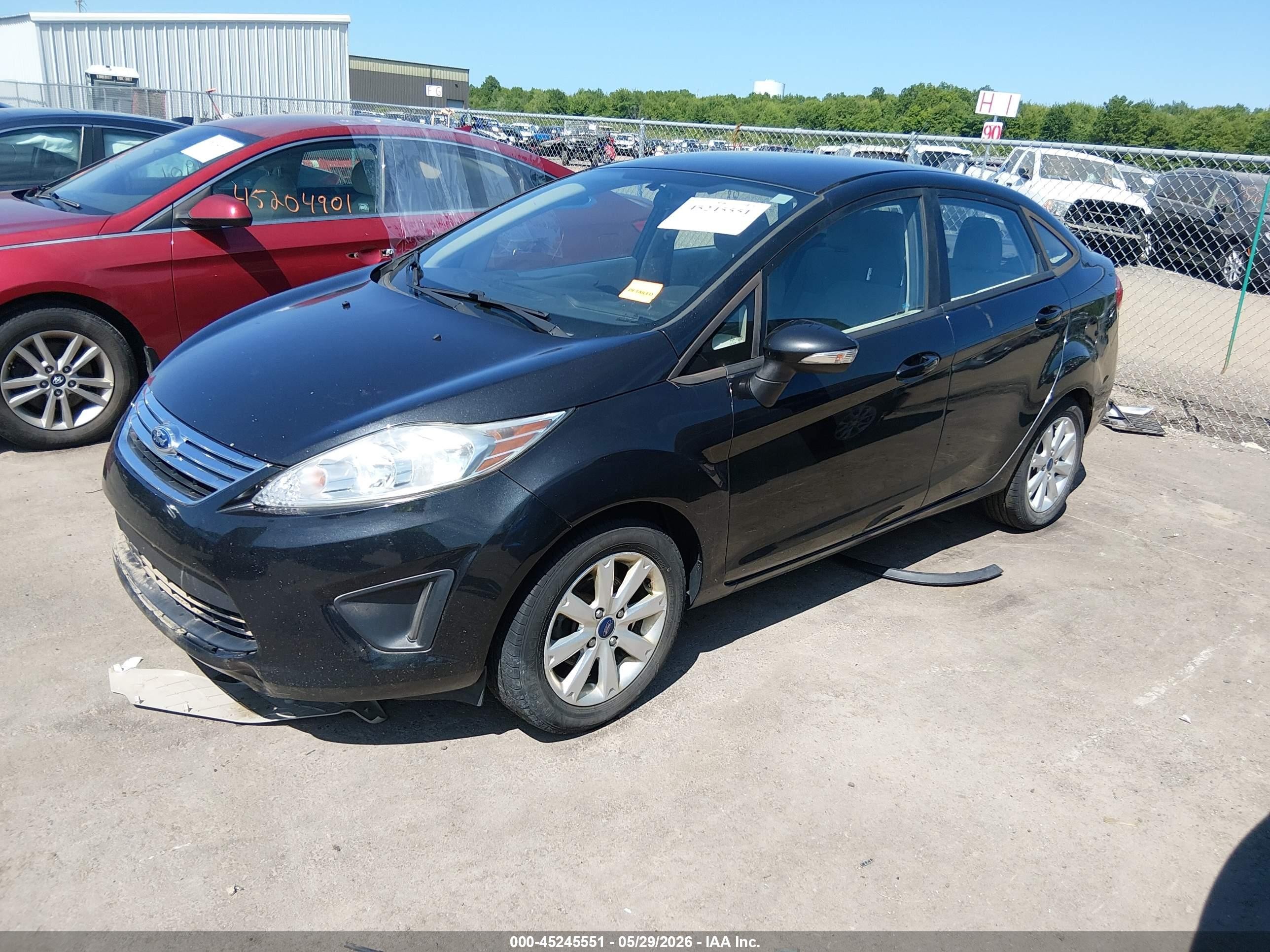 2013 Ford Fiesta Se Black vin: 3FADP4BJ1DM224834