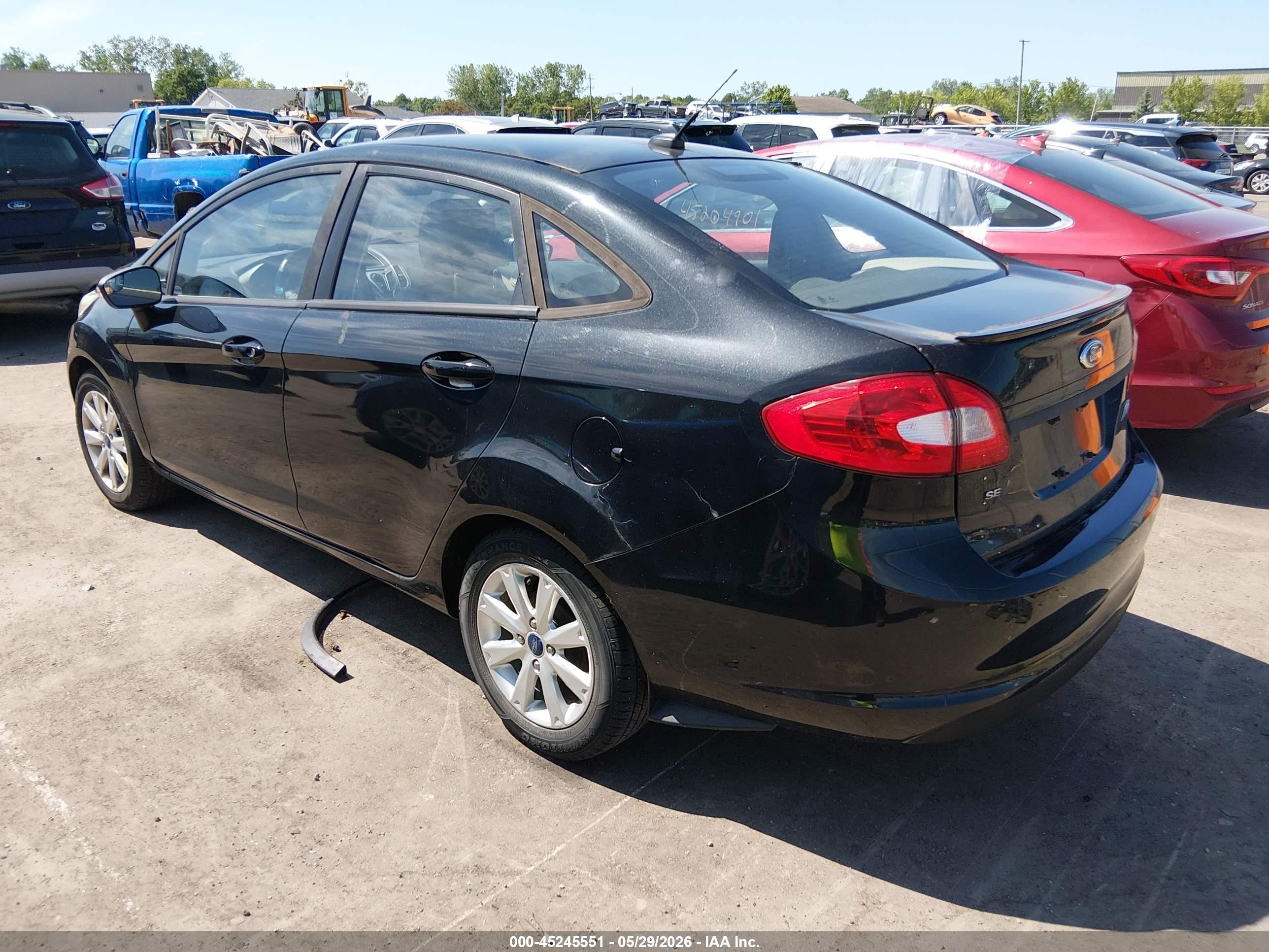2013 Ford Fiesta Se Black vin: 3FADP4BJ1DM224834