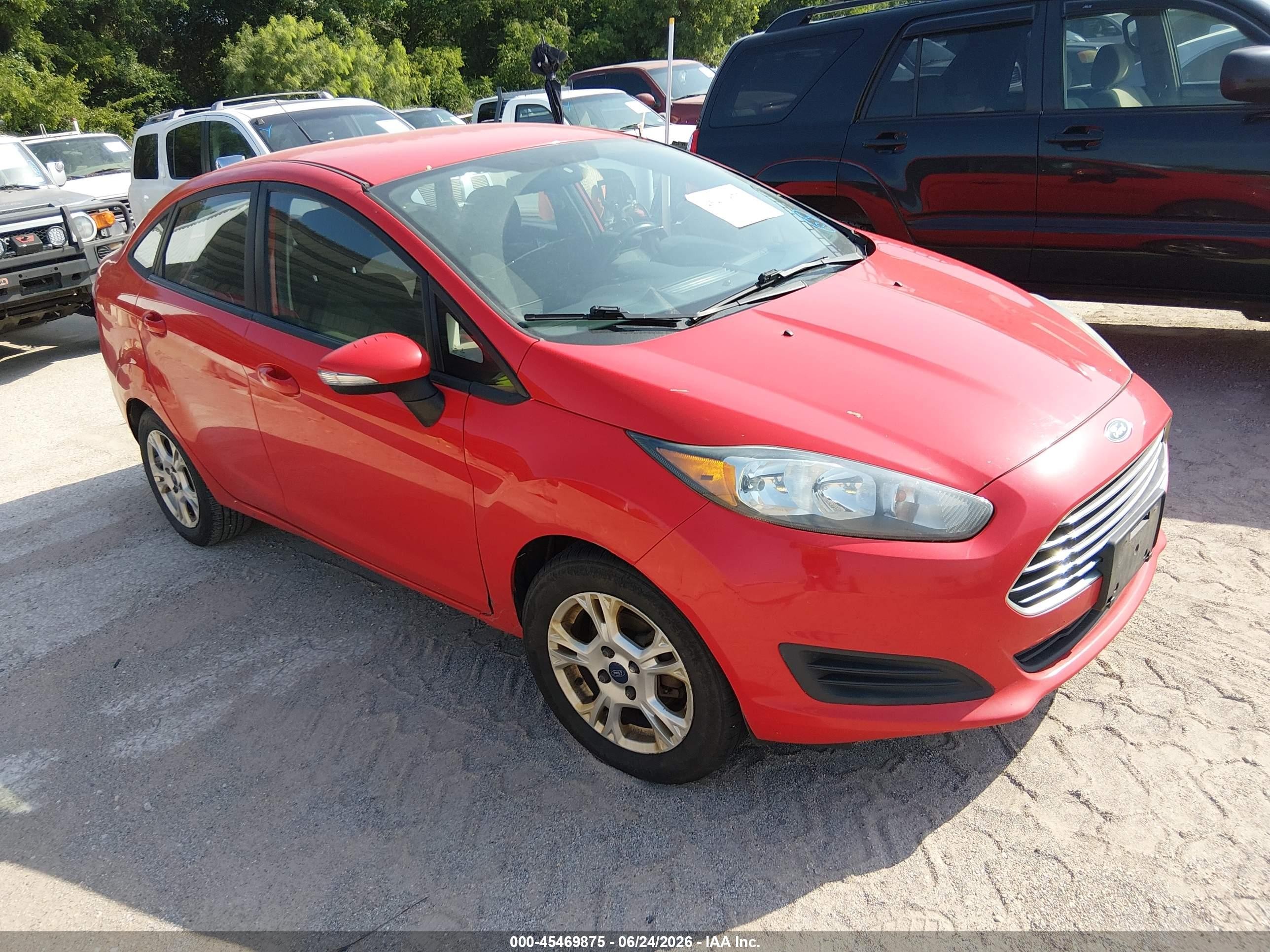 2014 Ford Fiesta Se Red vin: 3FADP4BJ1EM153636