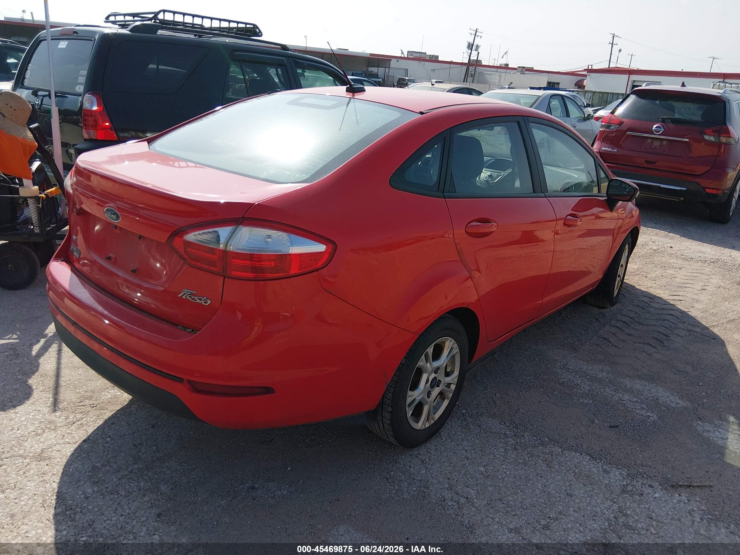 2014 Ford Fiesta Se Red vin: 3FADP4BJ1EM153636