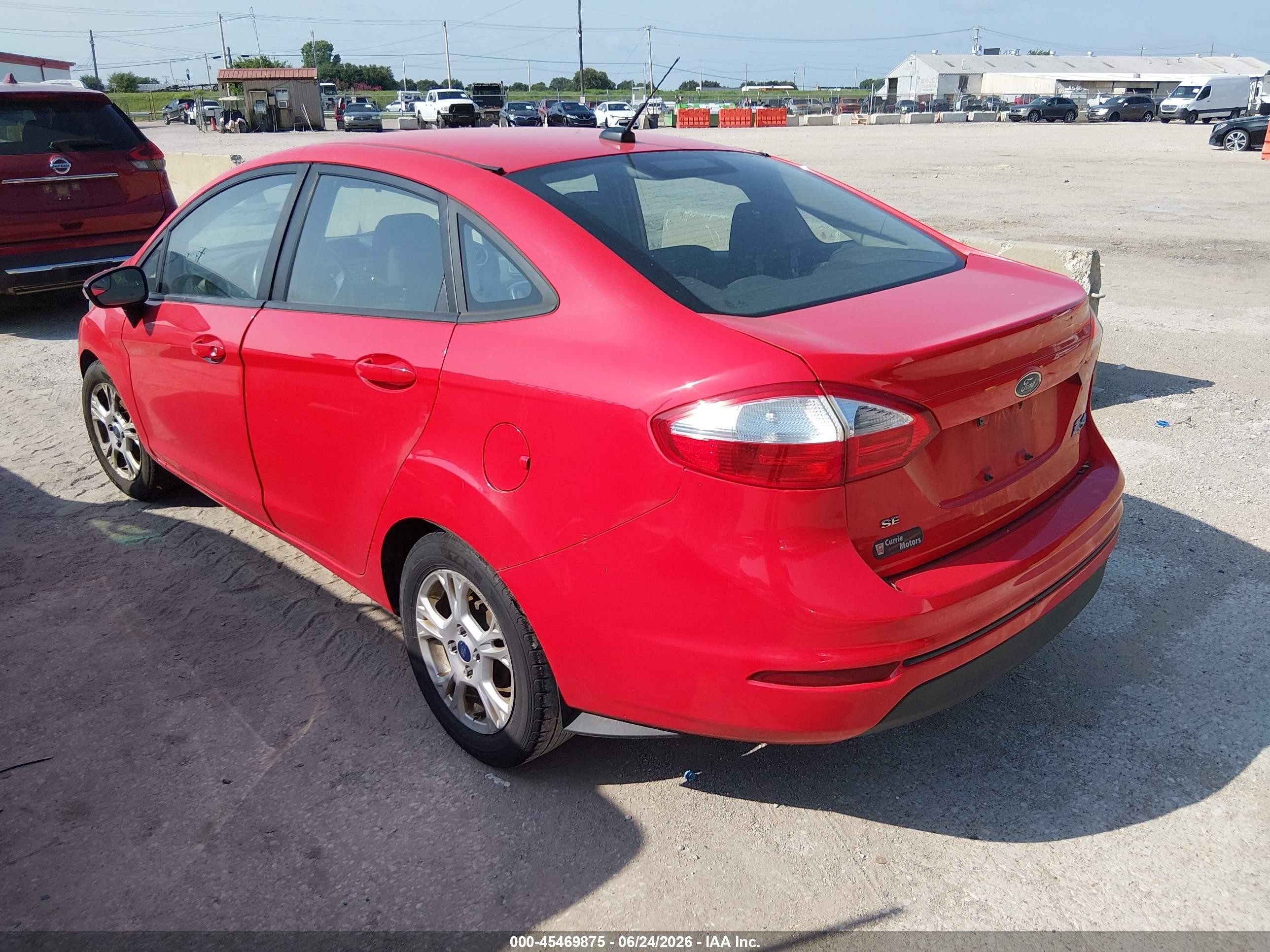 2014 Ford Fiesta Se Red vin: 3FADP4BJ1EM153636