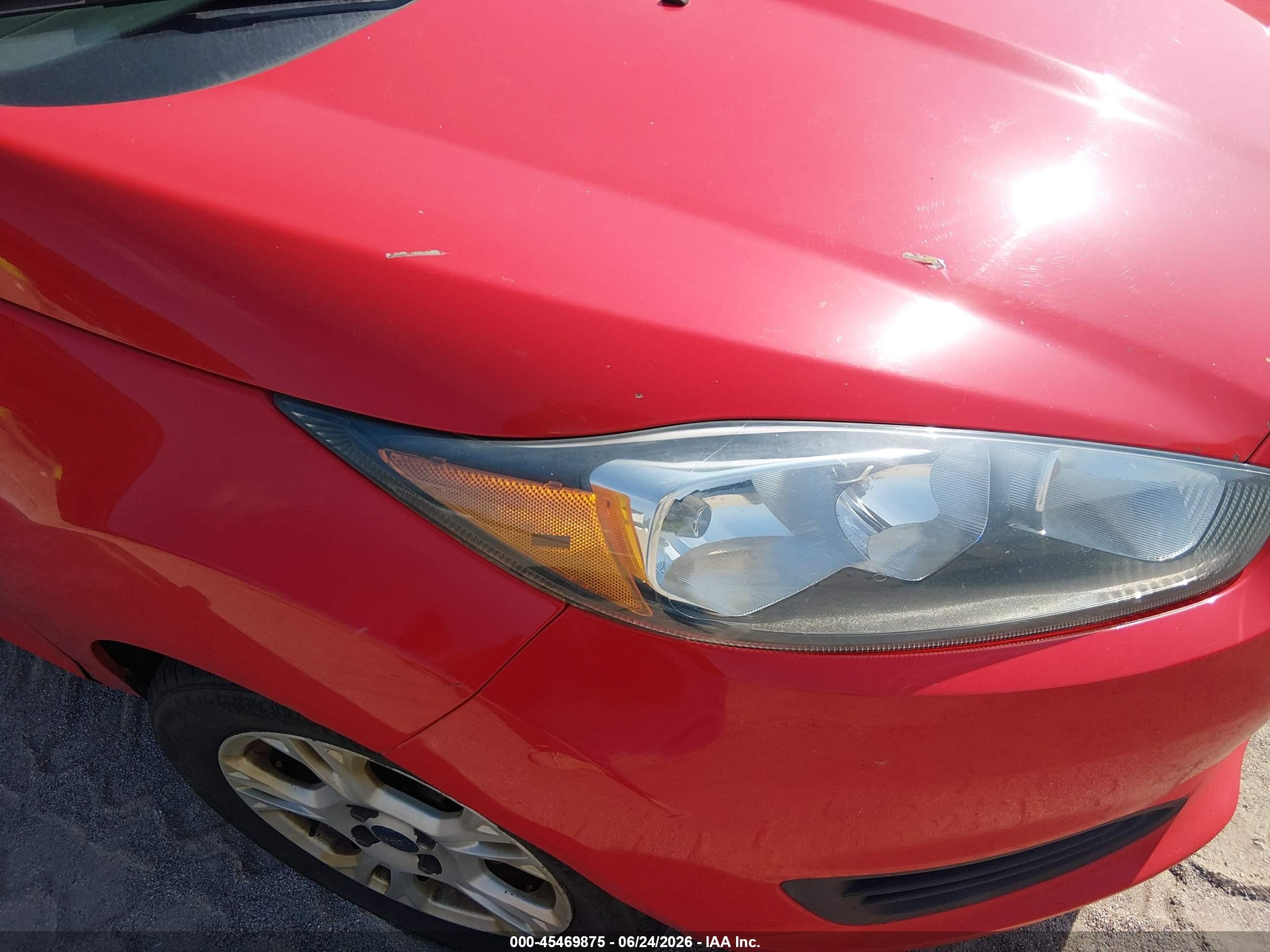 2014 Ford Fiesta Se Red vin: 3FADP4BJ1EM153636