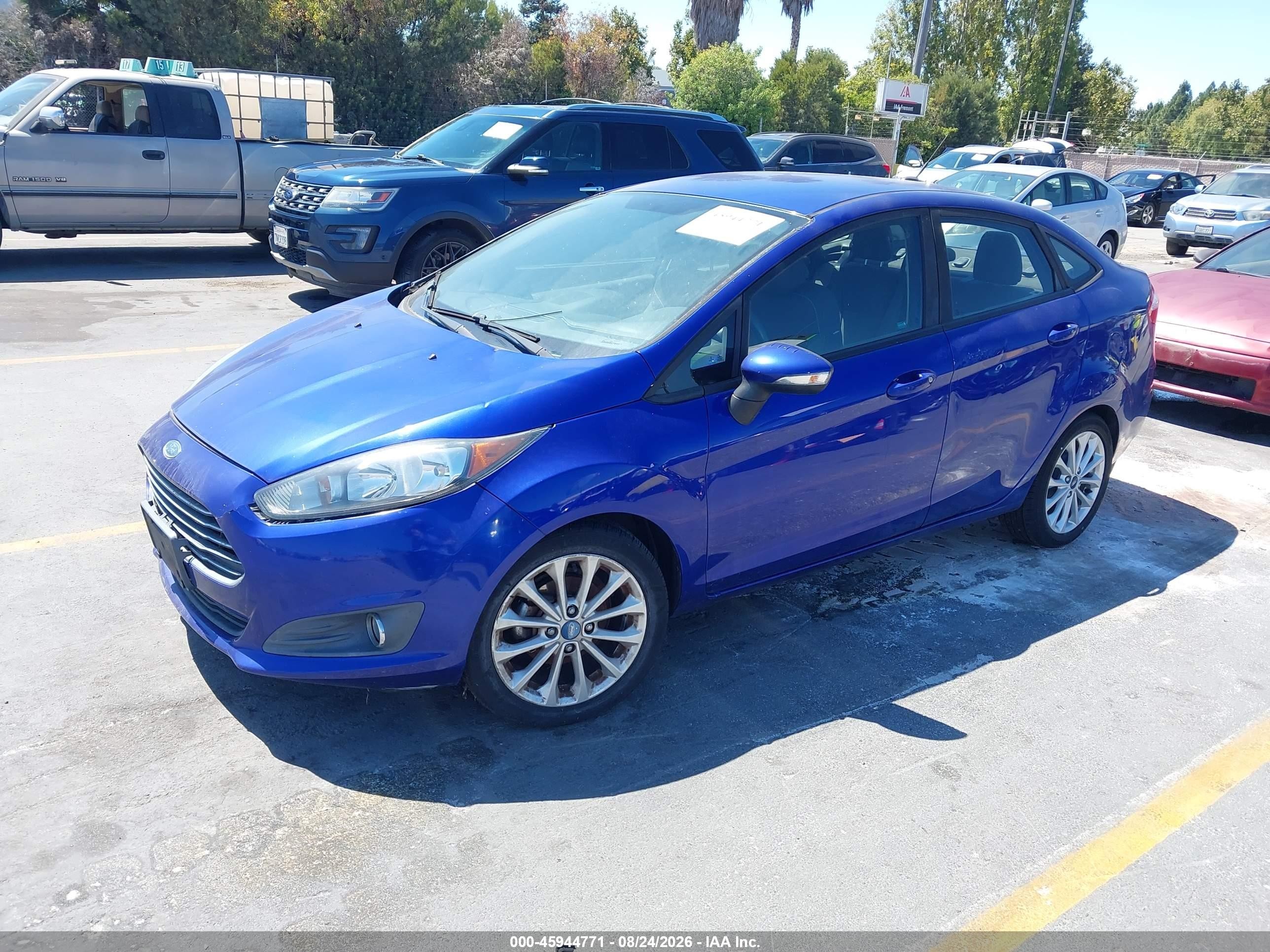 2014 Ford Fiesta Se Blue vin: 3FADP4BJ1EM154298