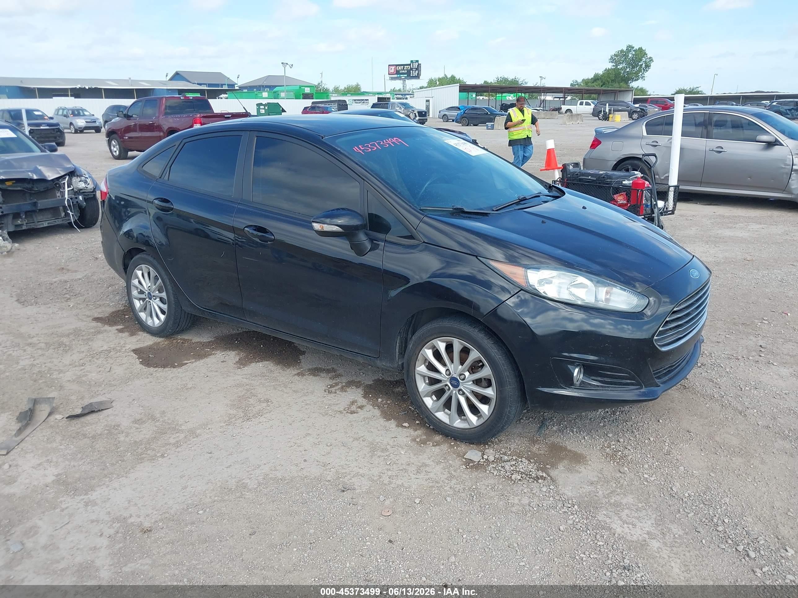2014 Ford Fiesta Se Black vin: 3FADP4BJ1EM179945