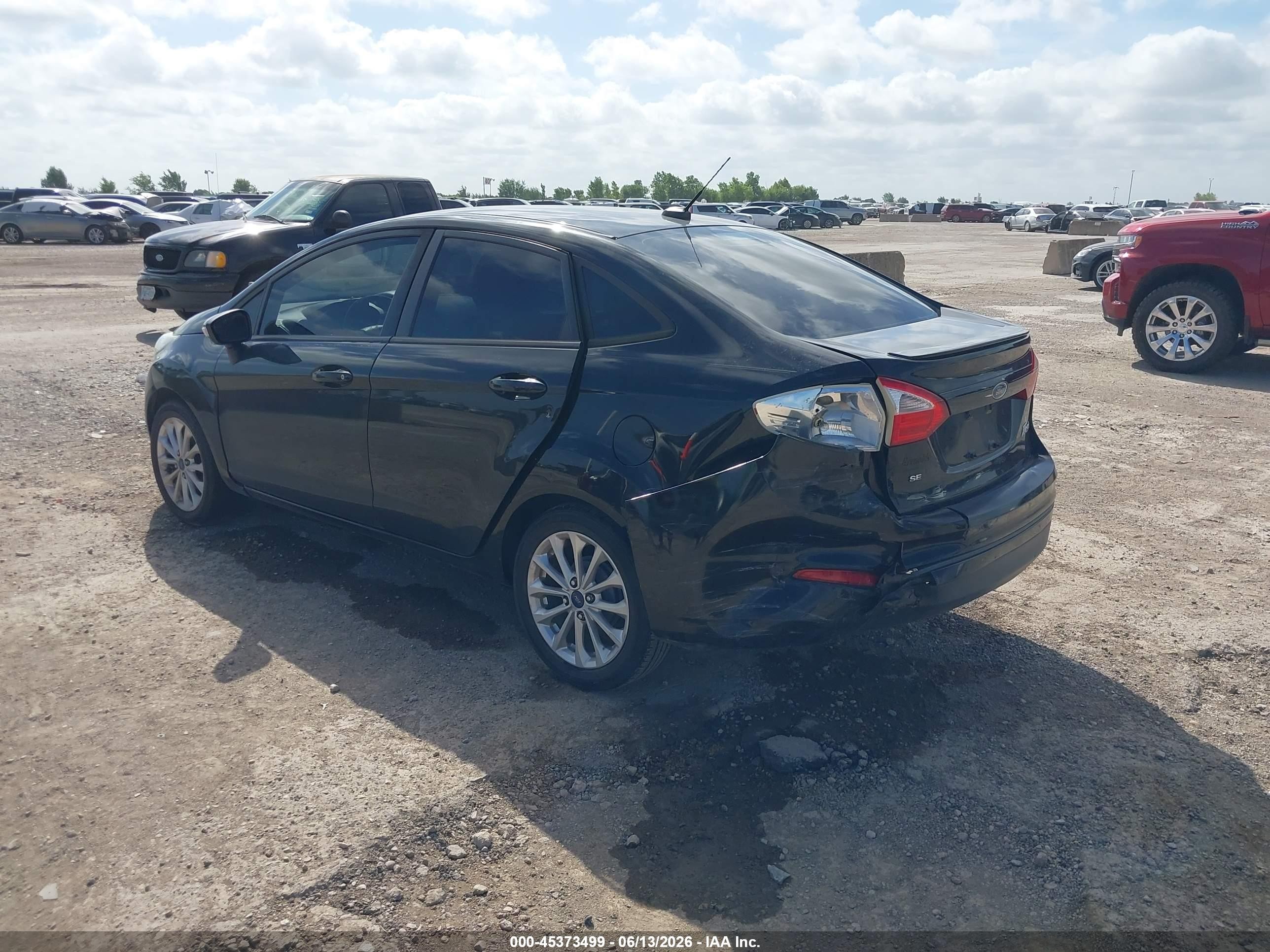 2014 Ford Fiesta Se Black vin: 3FADP4BJ1EM179945