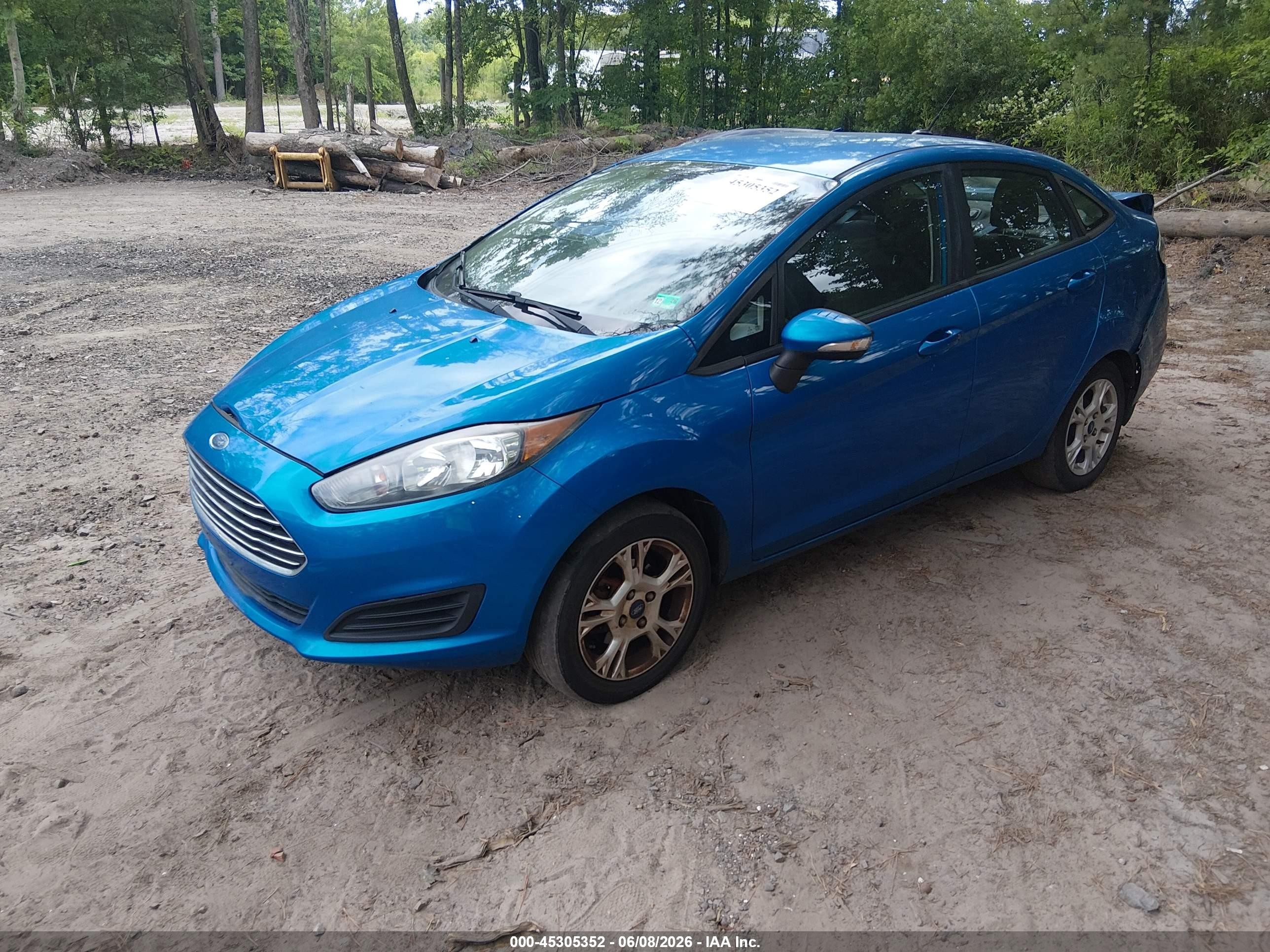 2014 Ford Fiesta Se Blue vin: 3FADP4BJ1EM211101