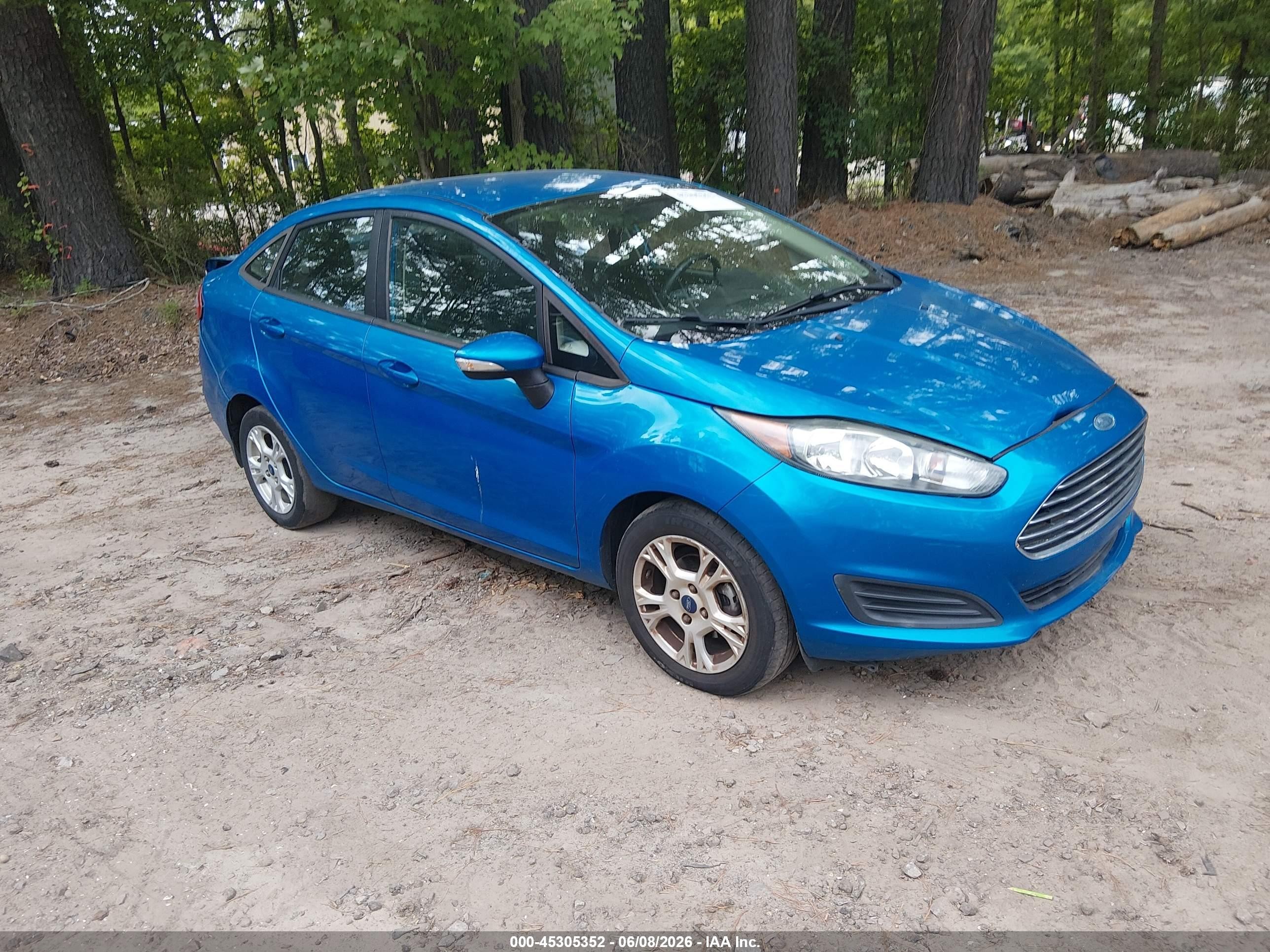 2014 Ford Fiesta Se Blue vin: 3FADP4BJ1EM211101