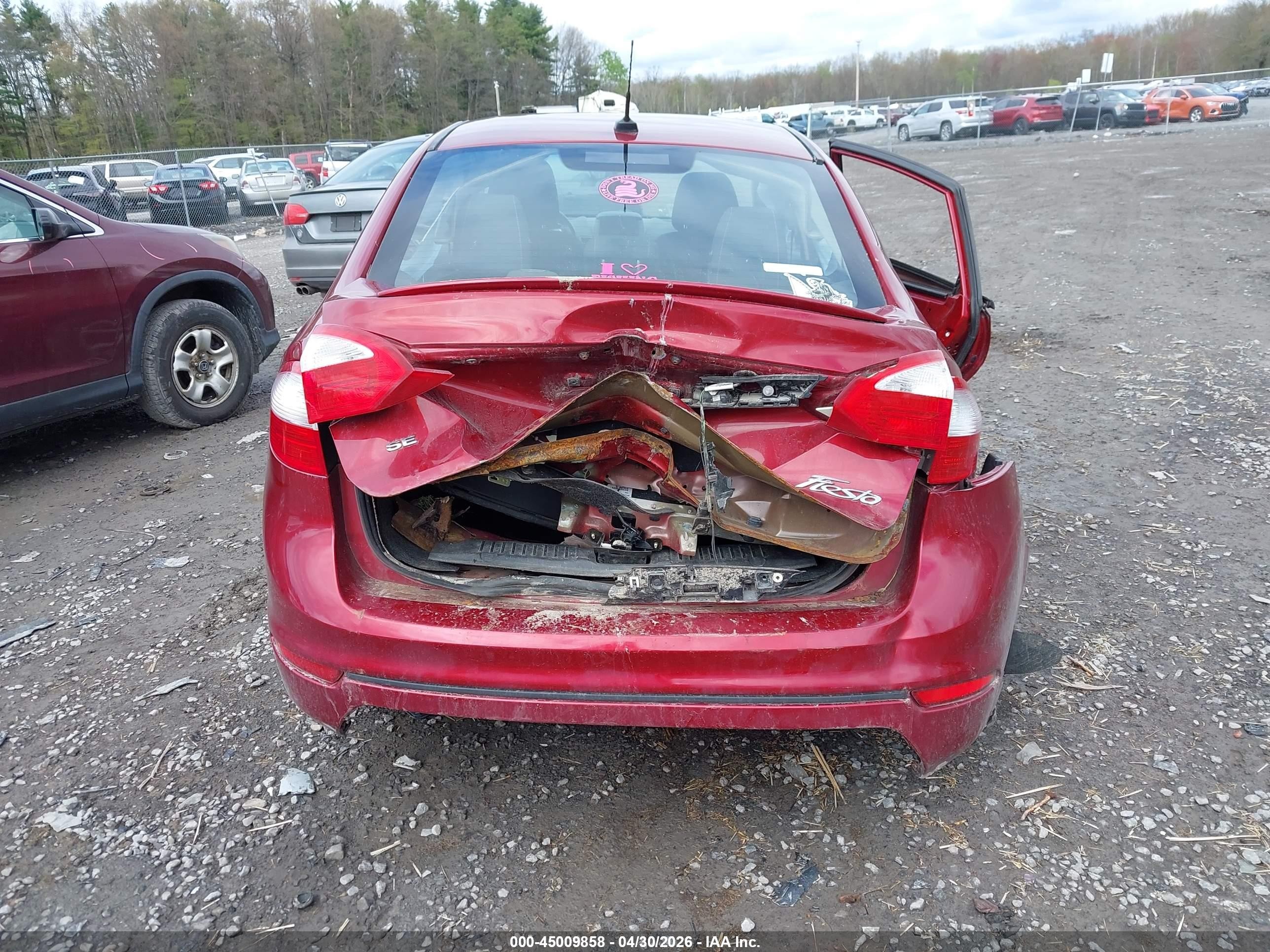 2014 Ford Fiesta Se Red vin: 3FADP4BJ1EM234054