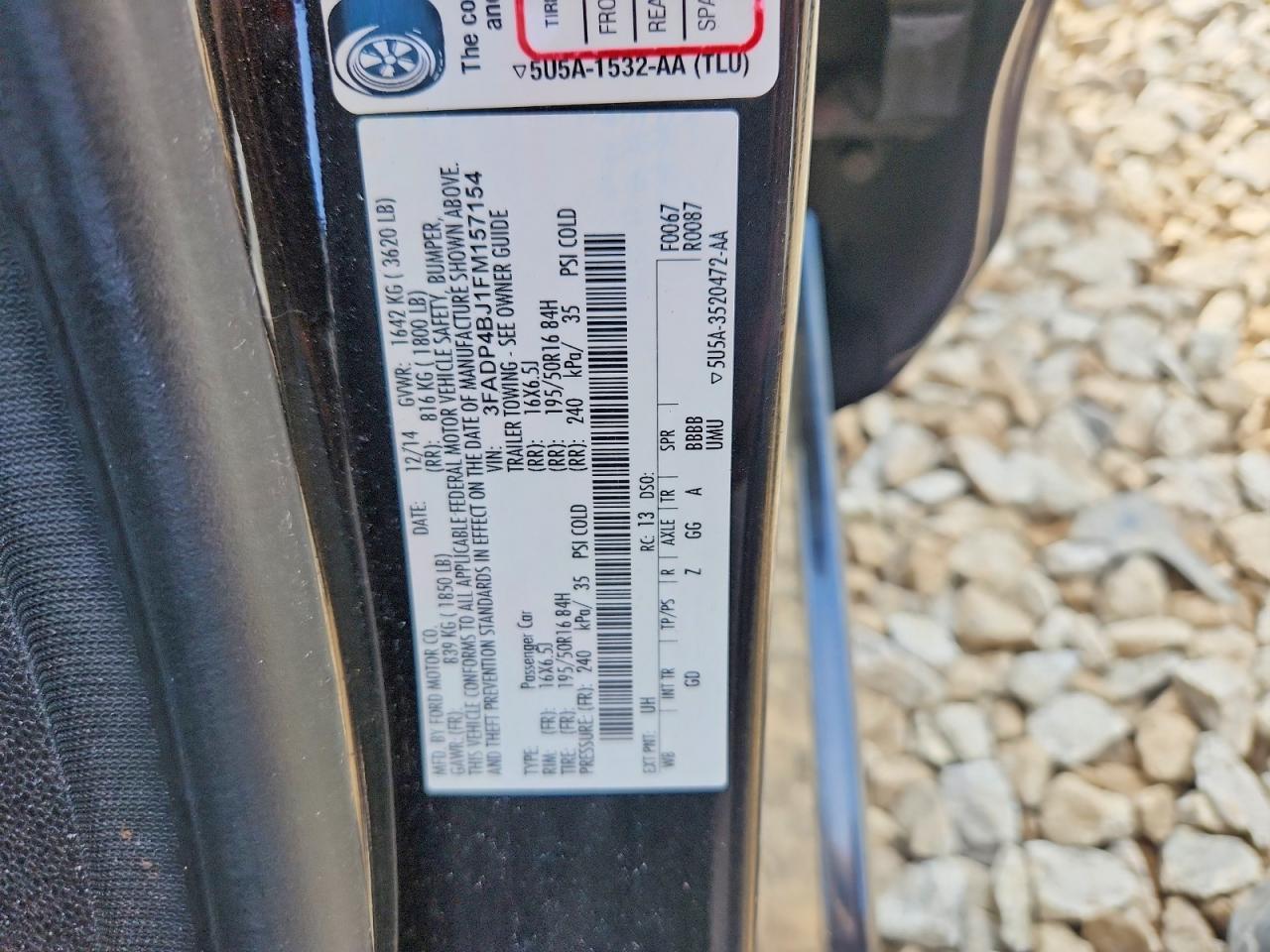 2015 Ford Fiesta Se Black vin: 3FADP4BJ1FM157154