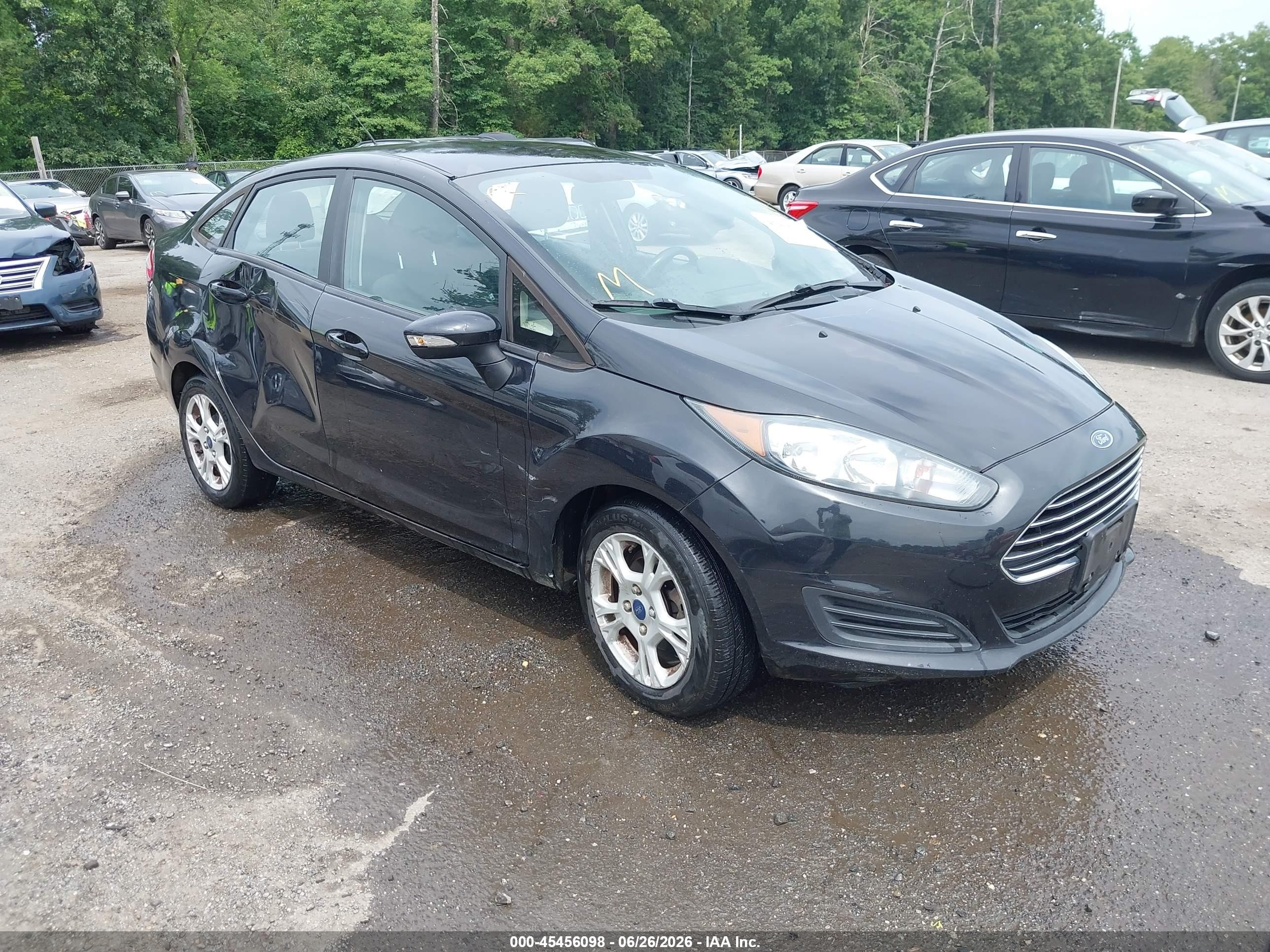 2015 Ford Fiesta Se Black vin: 3FADP4BJ1FM202917