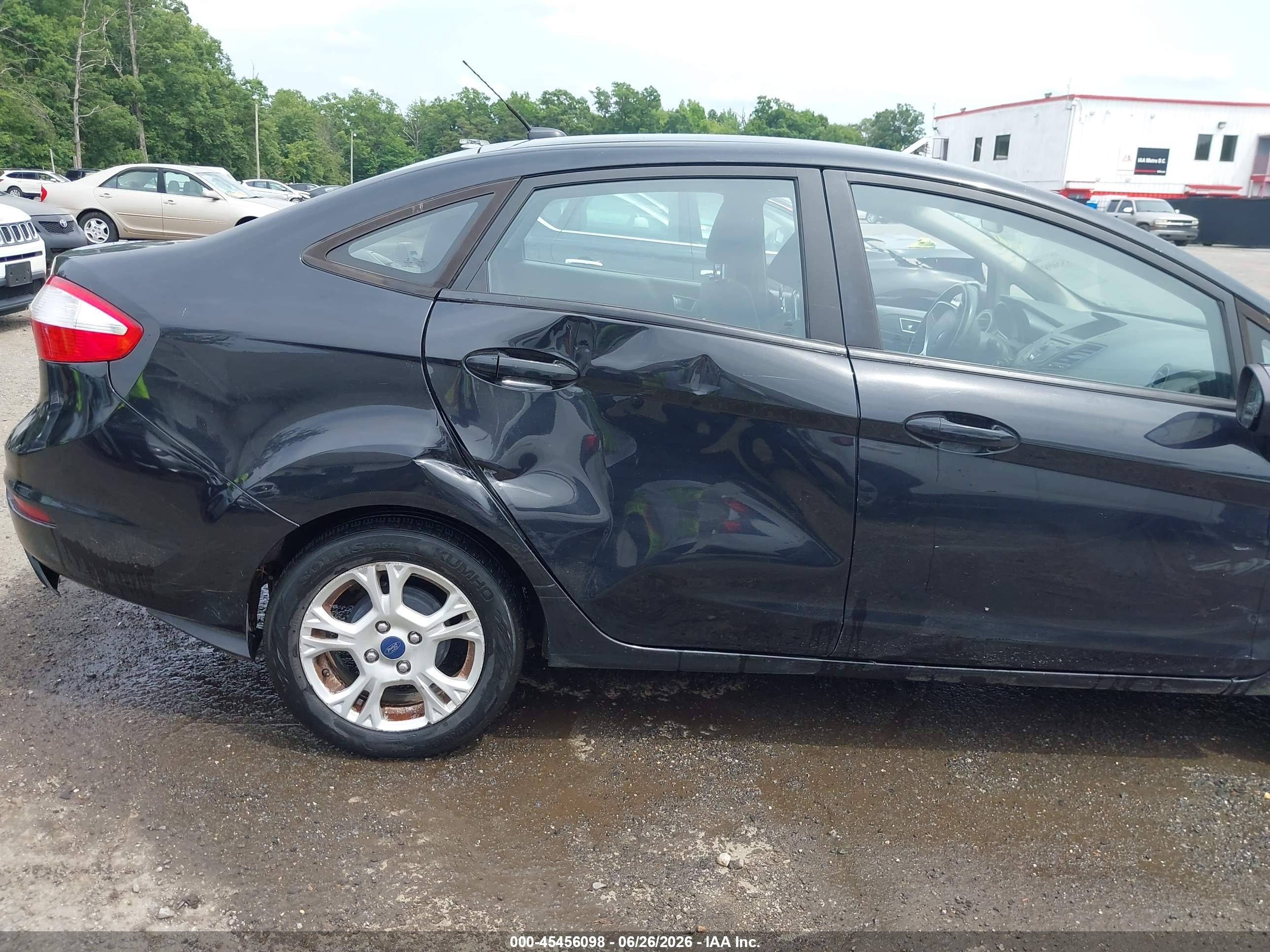 2015 Ford Fiesta Se Black vin: 3FADP4BJ1FM202917