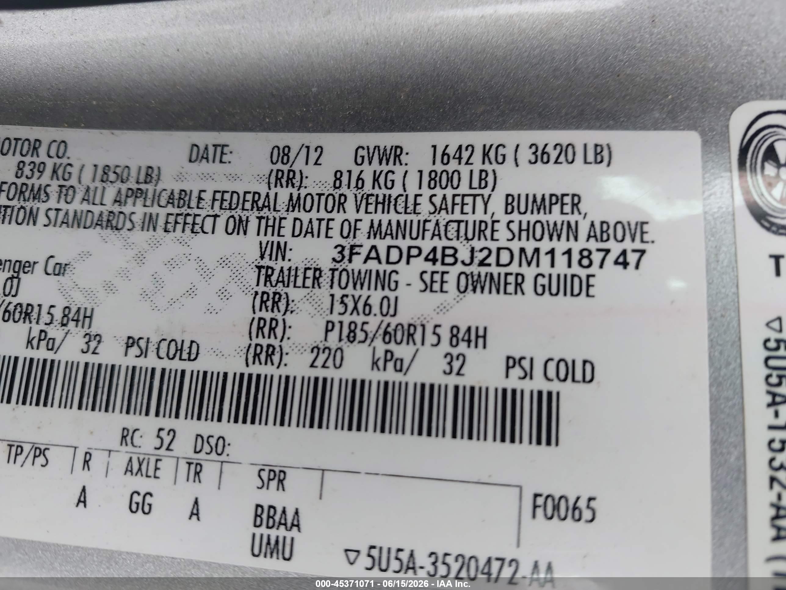 2013 Ford Fiesta Se Серебряный vin: 3FADP4BJ2DM118747