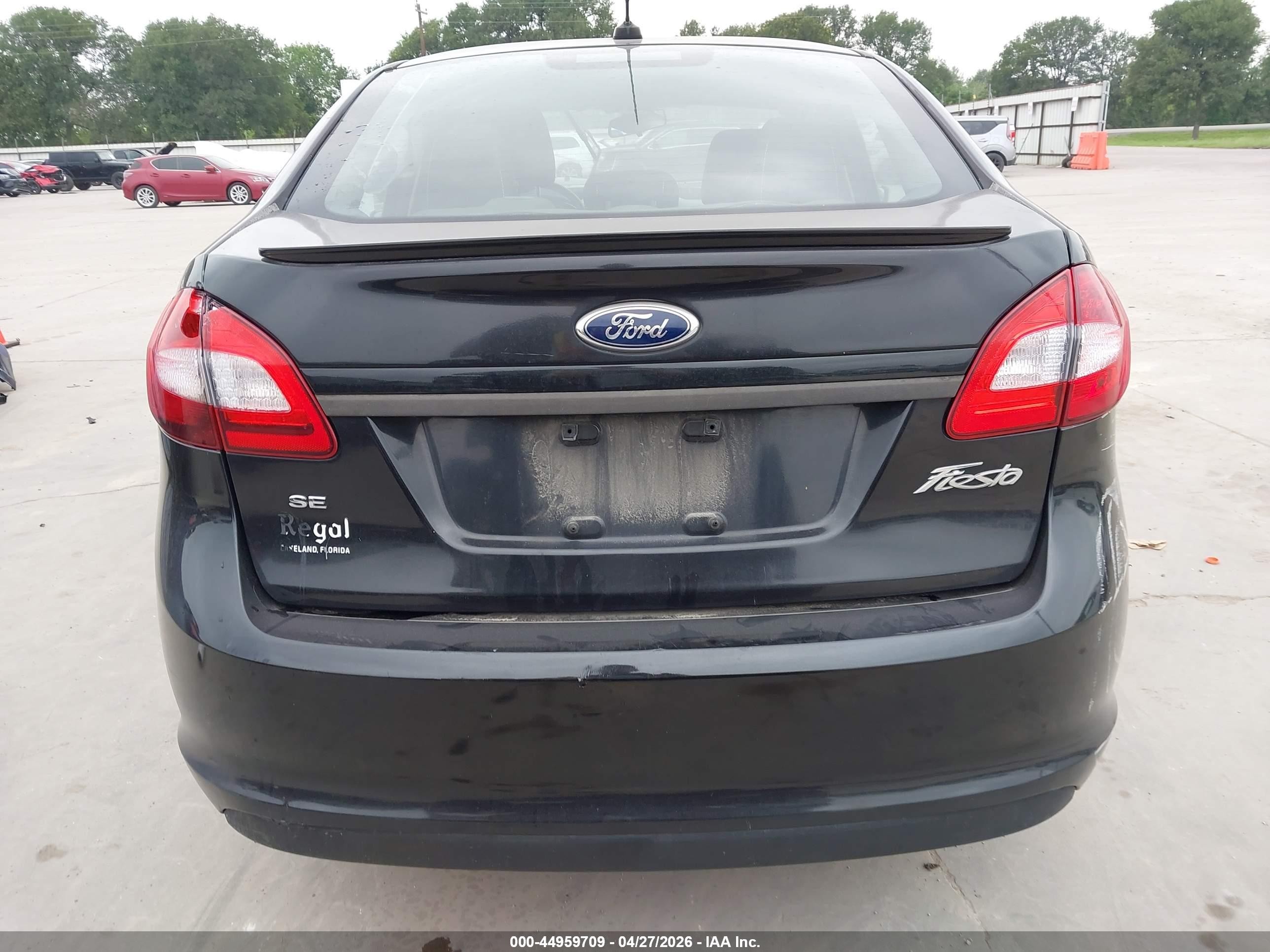 2013 Ford Fiesta Se Black vin: 3FADP4BJ2DM167902