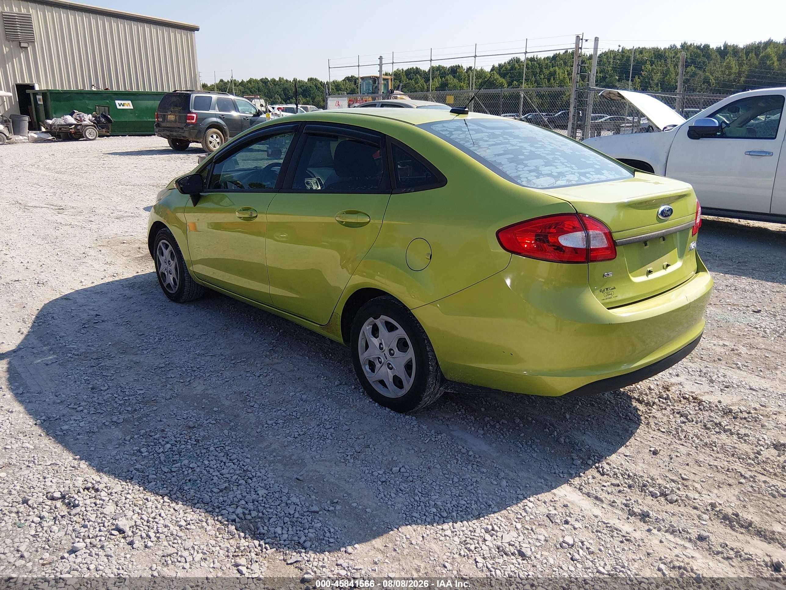 2013 Ford Fiesta Se Green vin: 3FADP4BJ2DM204494
