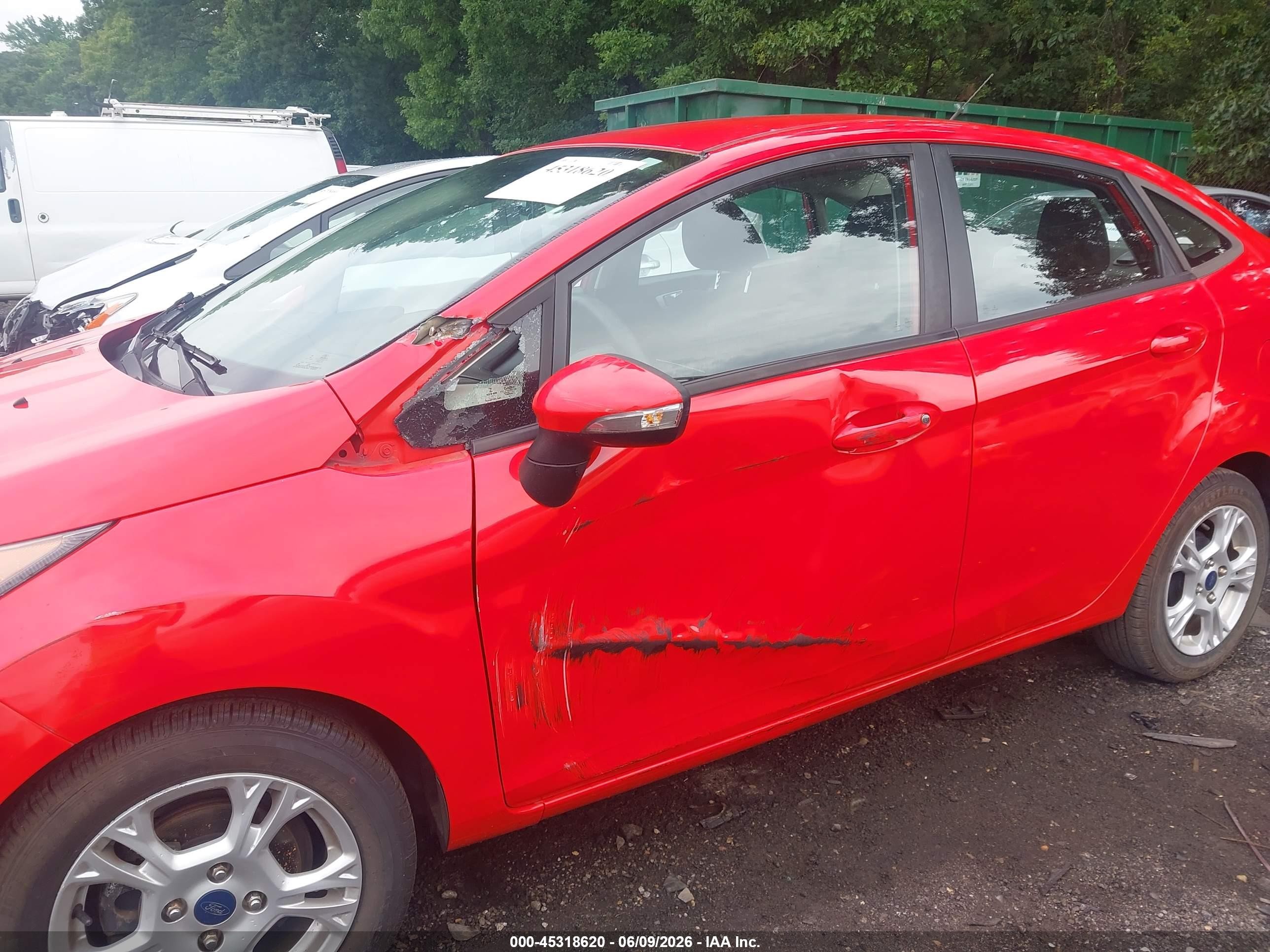 2014 Ford Fiesta Se Red vin: 3FADP4BJ2EM189304