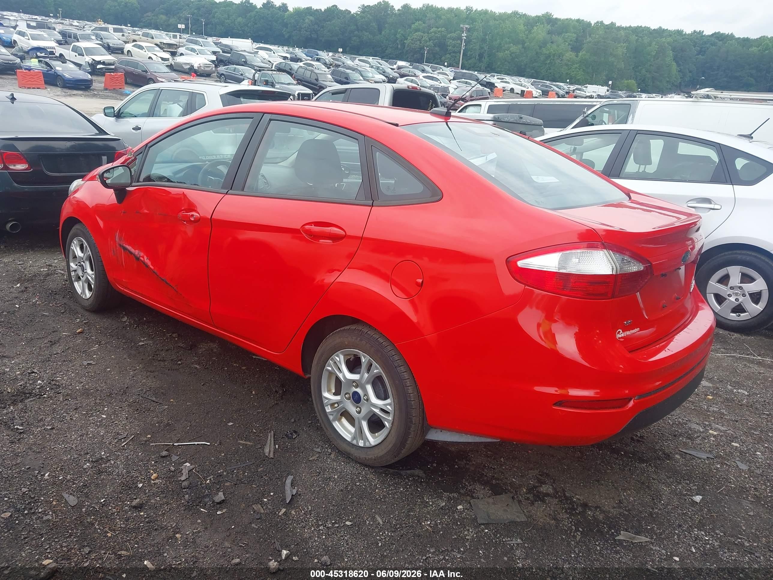 2014 Ford Fiesta Se Red vin: 3FADP4BJ2EM189304