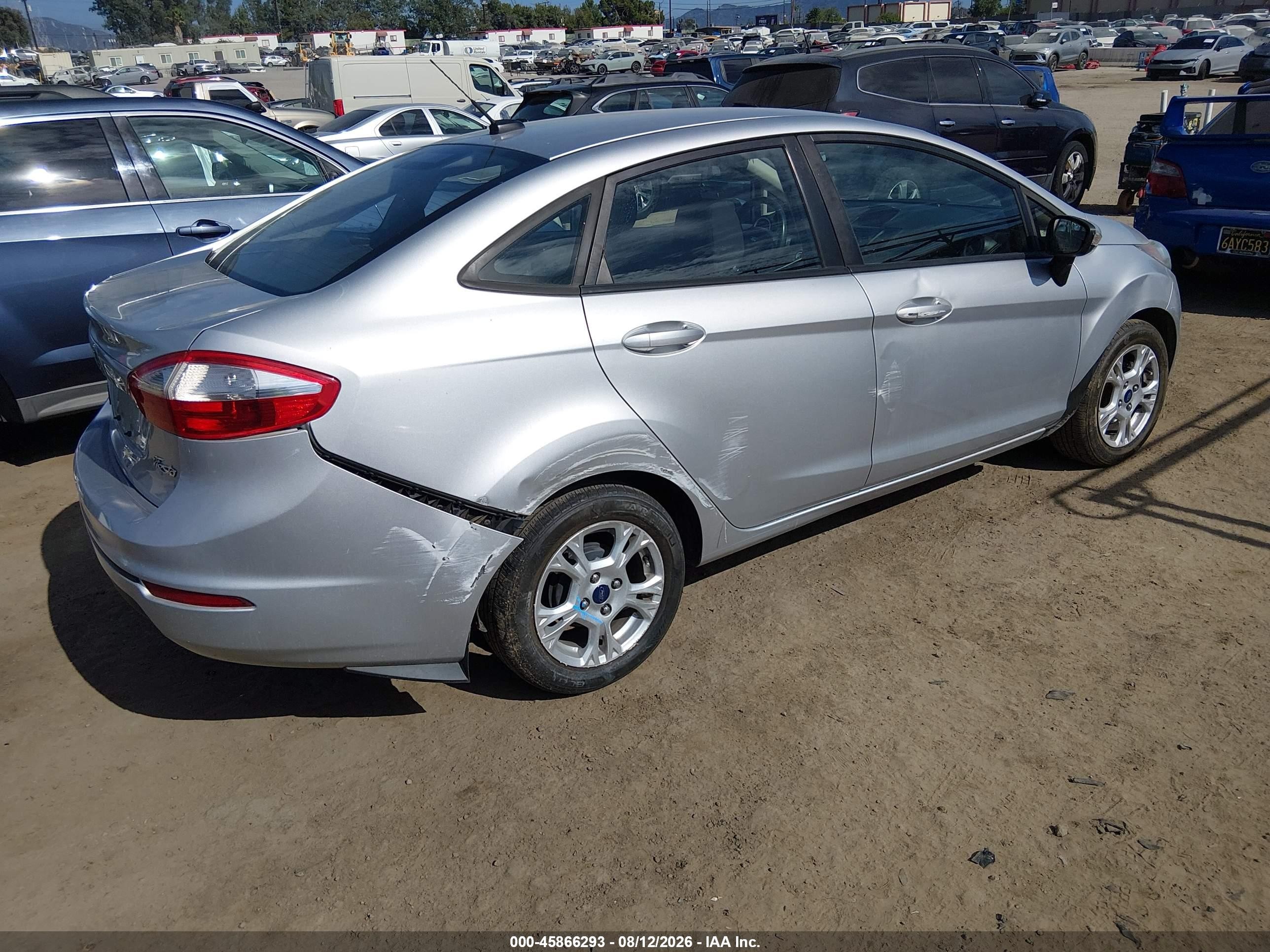 2014 Ford Fiesta Se Silver vin: 3FADP4BJ2EM203489