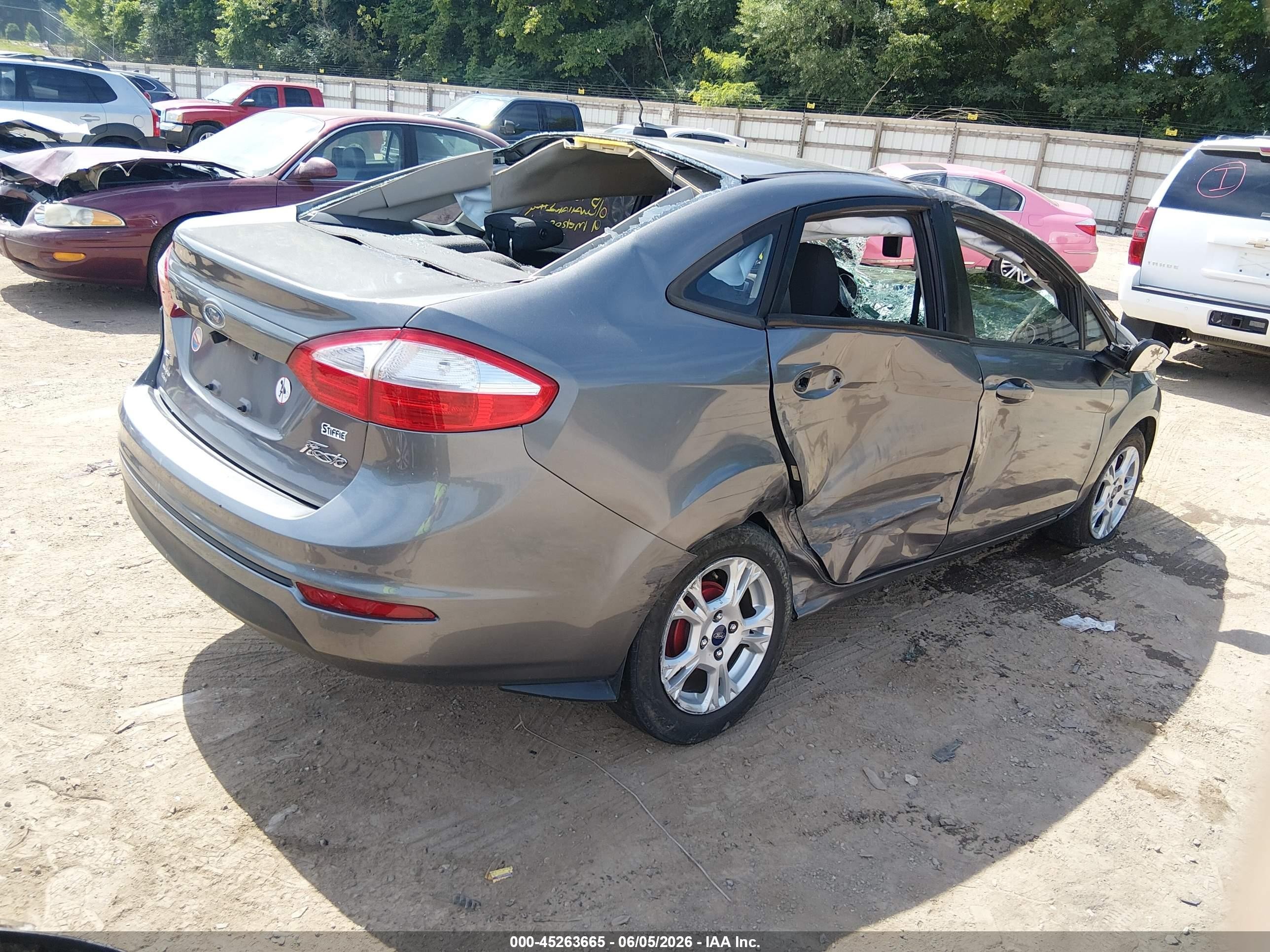 2014 Ford Fiesta Se Gray vin: 3FADP4BJ2EM205369