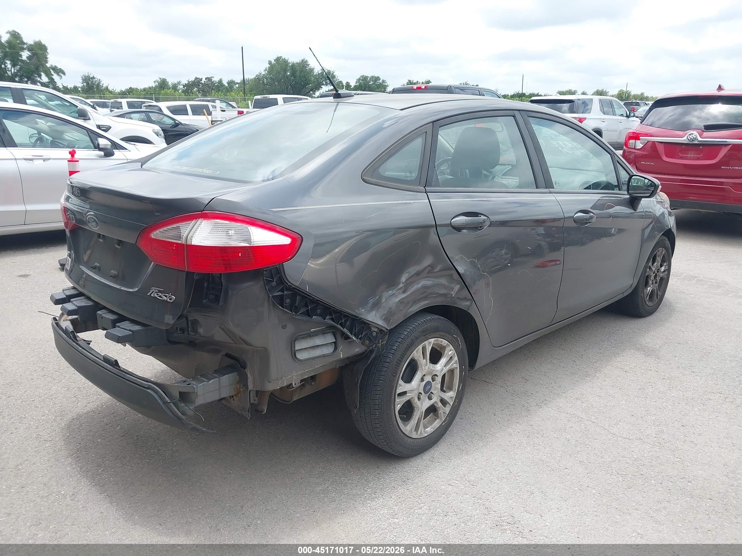 2015 Ford Fiesta Se Gray vin: 3FADP4BJ2FM221105